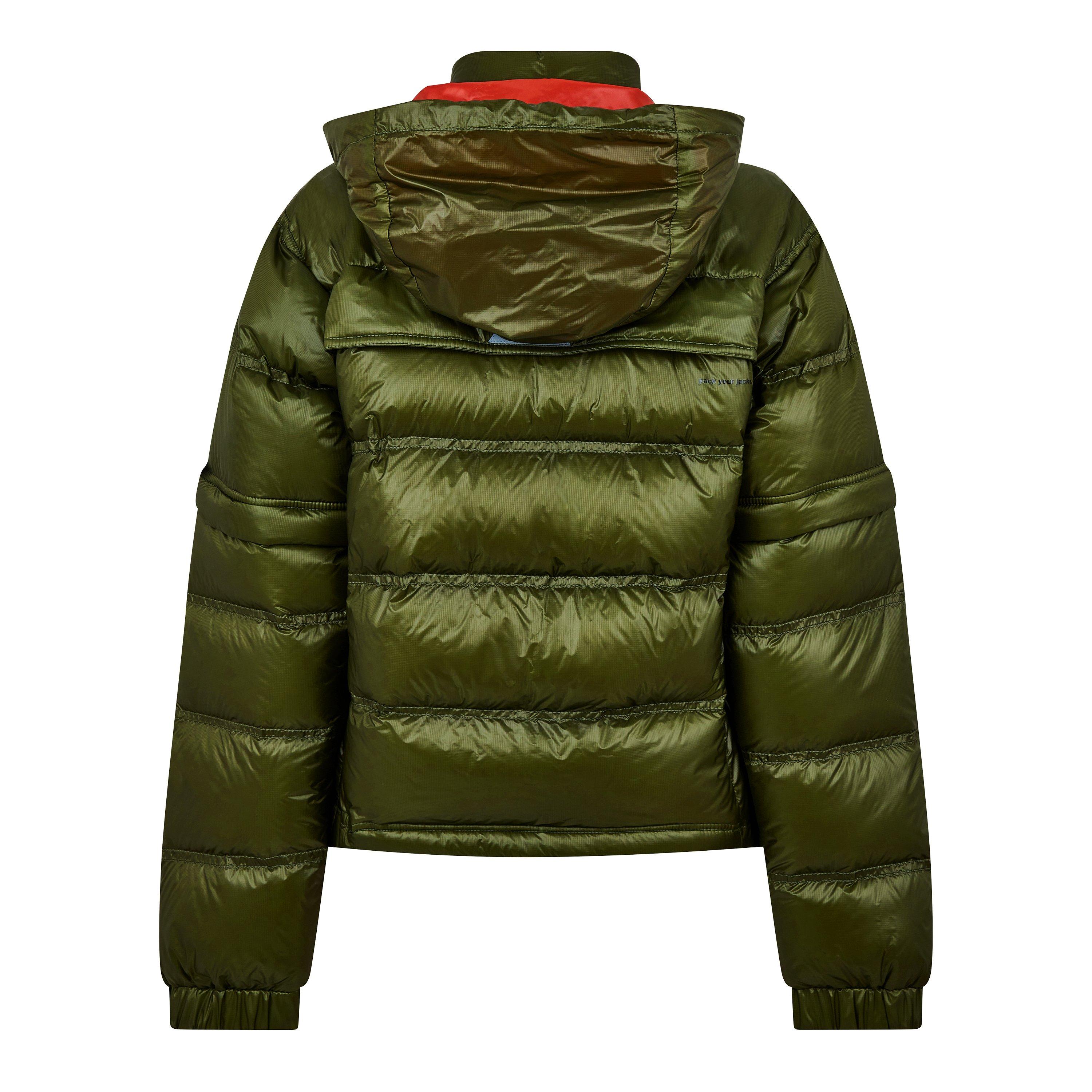 Green 817 - Moncler Grenoble - Women's Mauduit Quilted Goose Down Long Sleeve Bomber Jacket - 6
