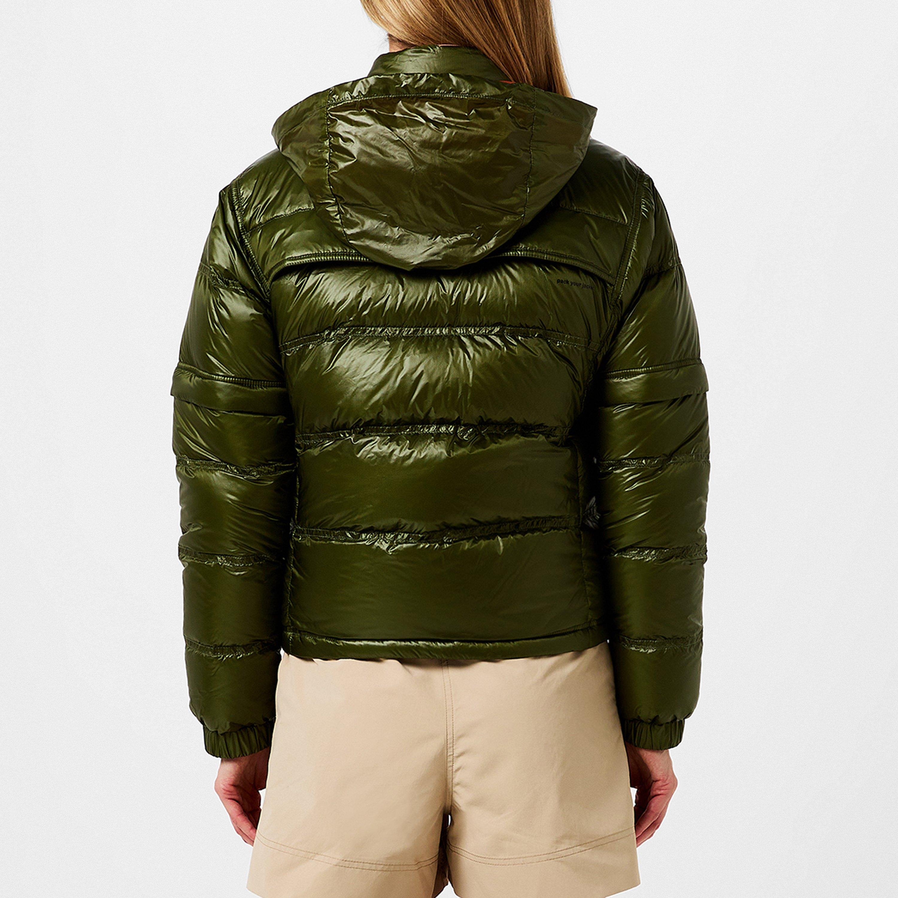 Green 817 - Moncler Grenoble - Women's Mauduit Quilted Goose Down Long Sleeve Bomber Jacket - 3