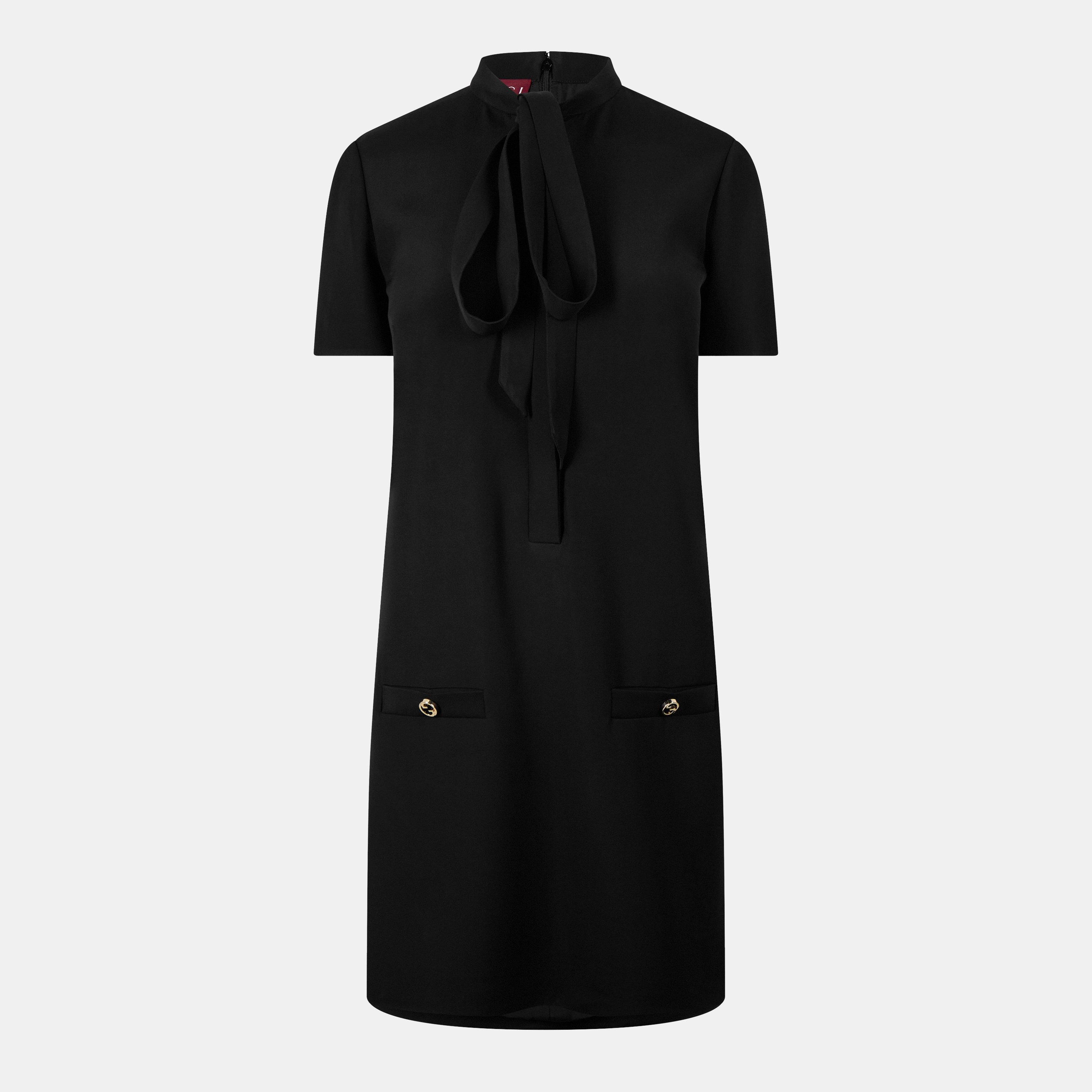 Black - Gucci - Women's Plain Viscose Mini Dress - 1