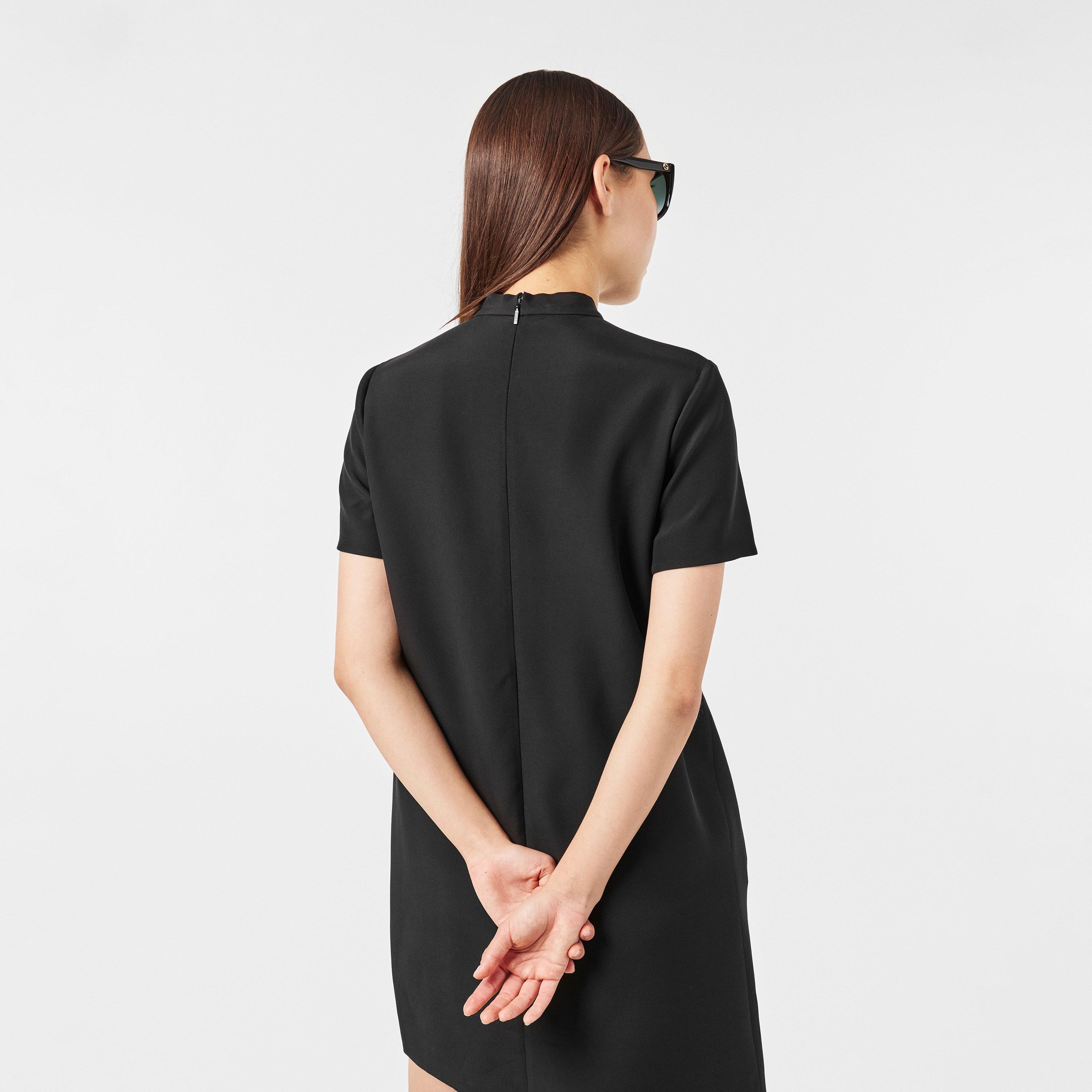 Black - Gucci - Women's Plain Viscose Mini Dress - 4