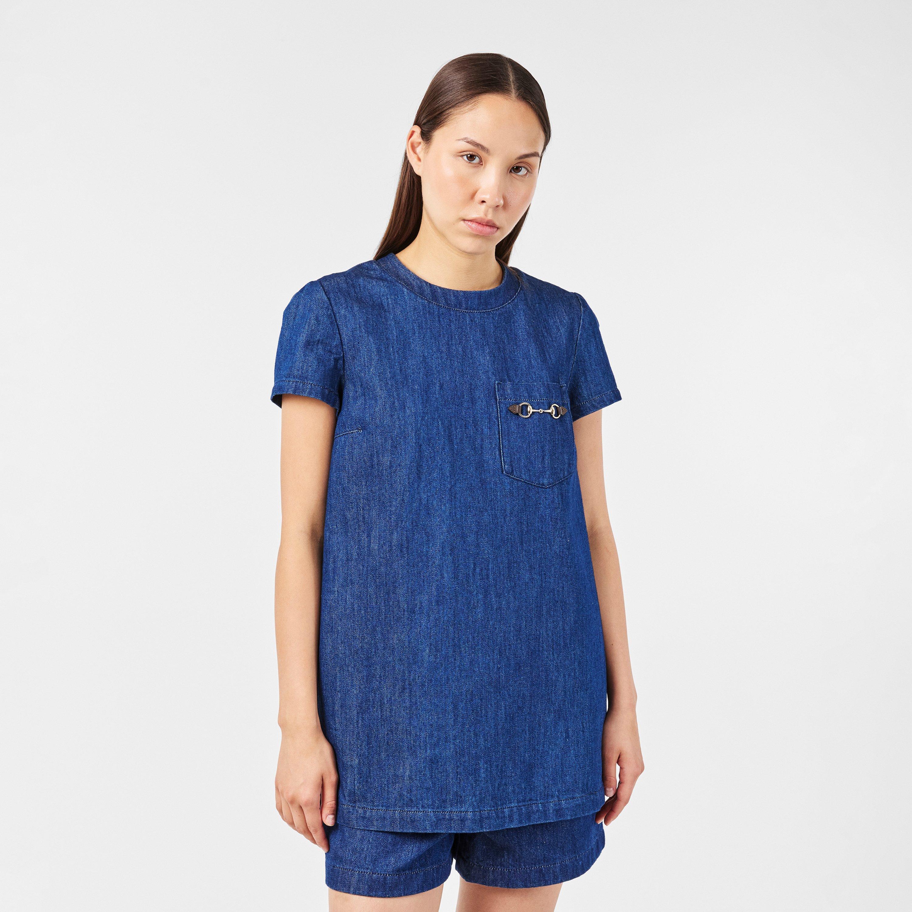 Dark Blue/Mix - Gucci - Denim Mini Dress - 3