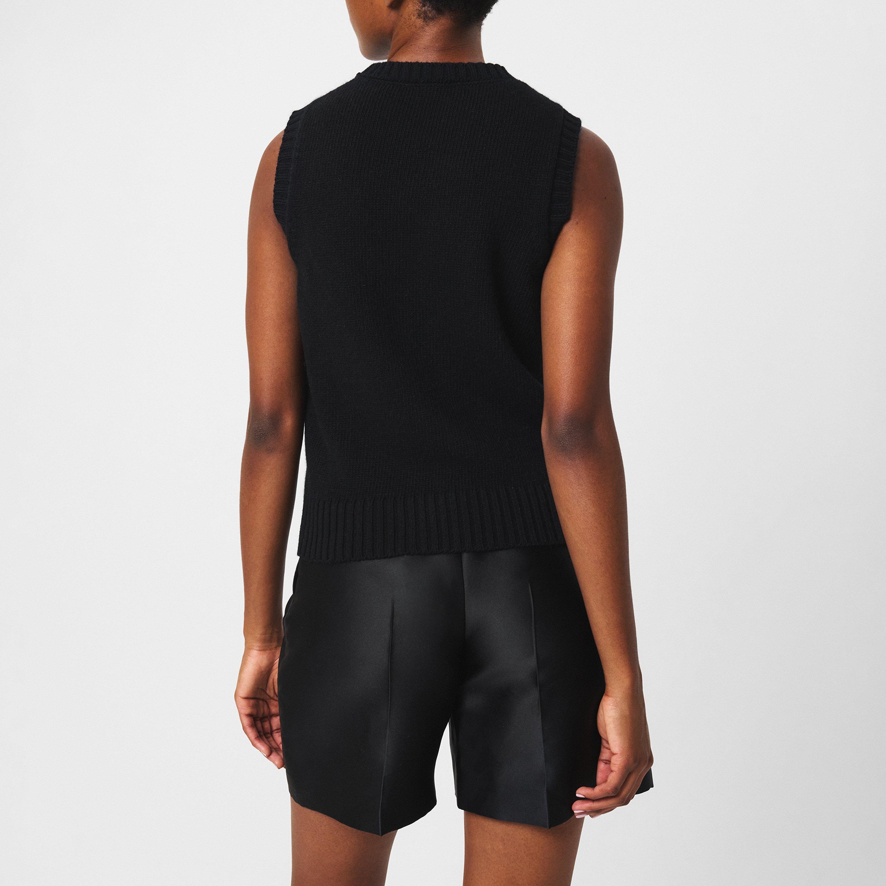 Black/Strass - Giambattista Valli - Embellished Sleeveless Sweater - 4