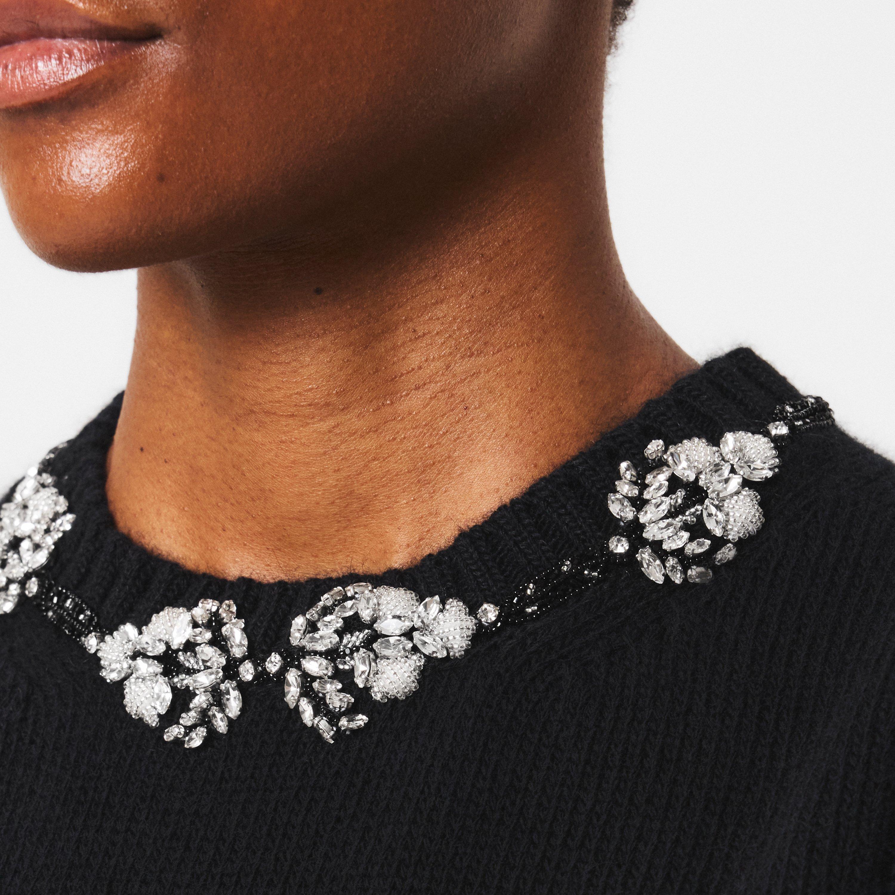 Black/Strass - Giambattista Valli - Embellished Sleeveless Sweater - 5