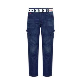 Lee Cooper LC Belted Cargo Jeans Mens