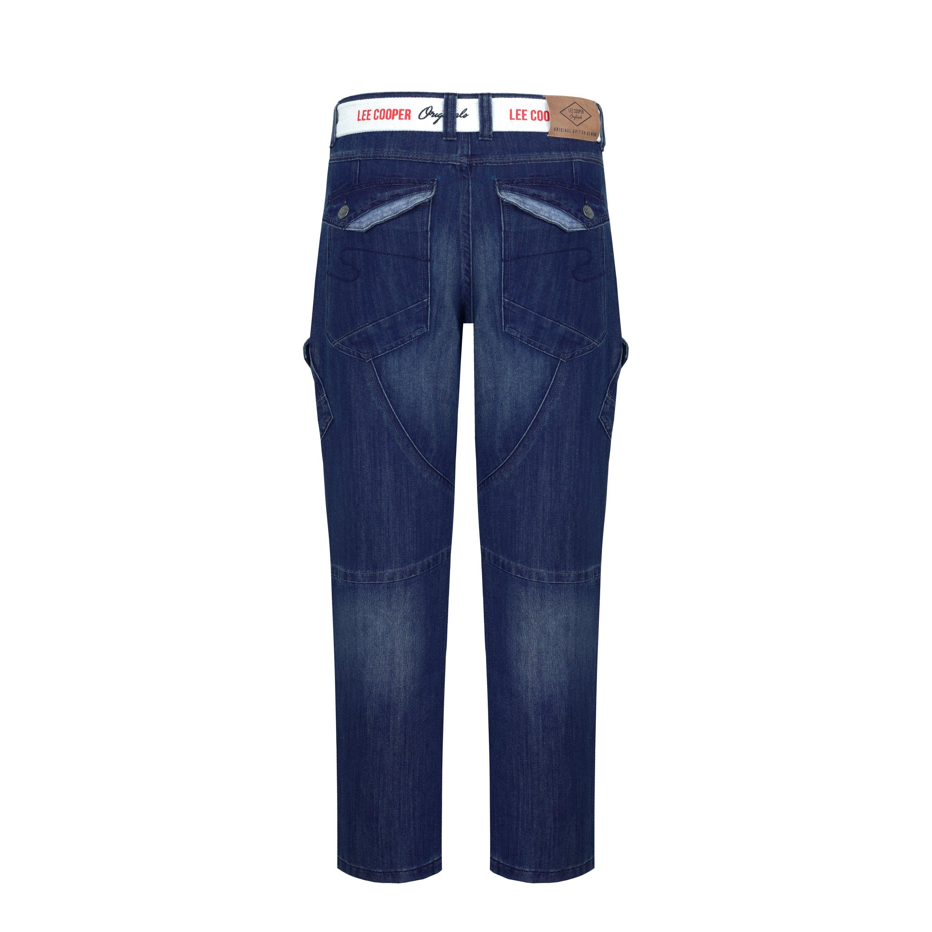 Donkere Wassing - Lee Cooper - Belted Cargo Jeans Mens - 2