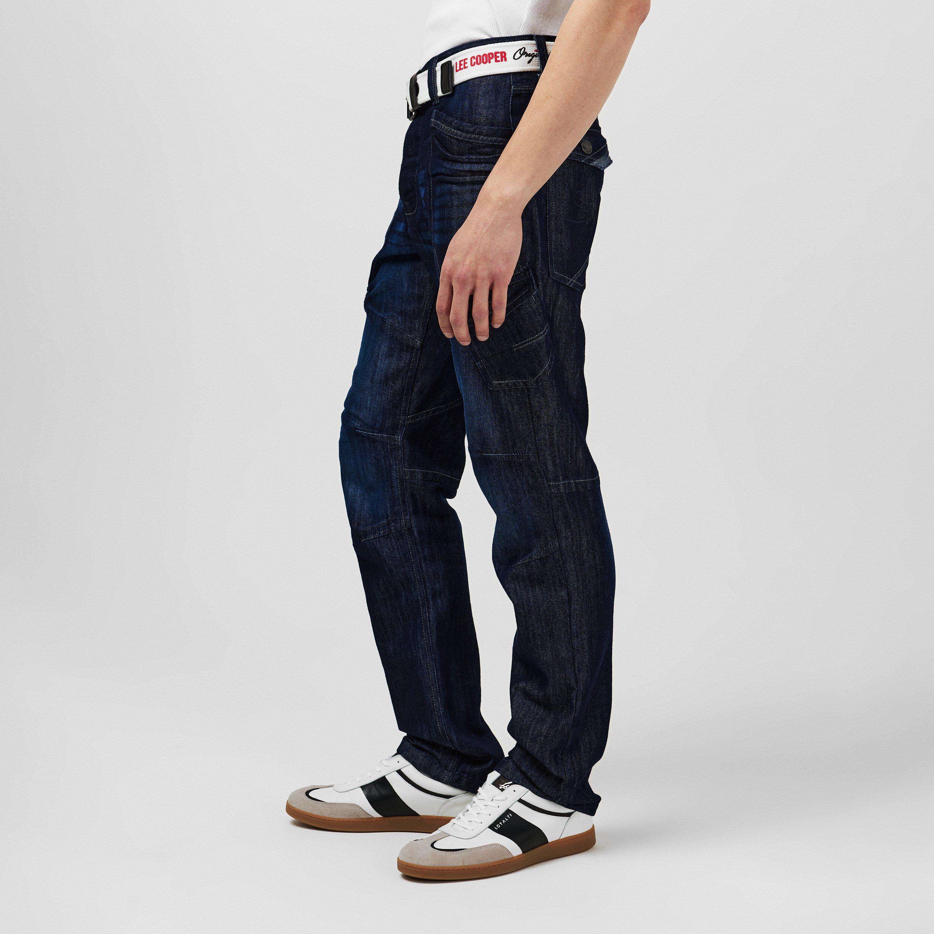 Donkere Wassing - Lee Cooper - Belted Cargo Jeans Mens - 5