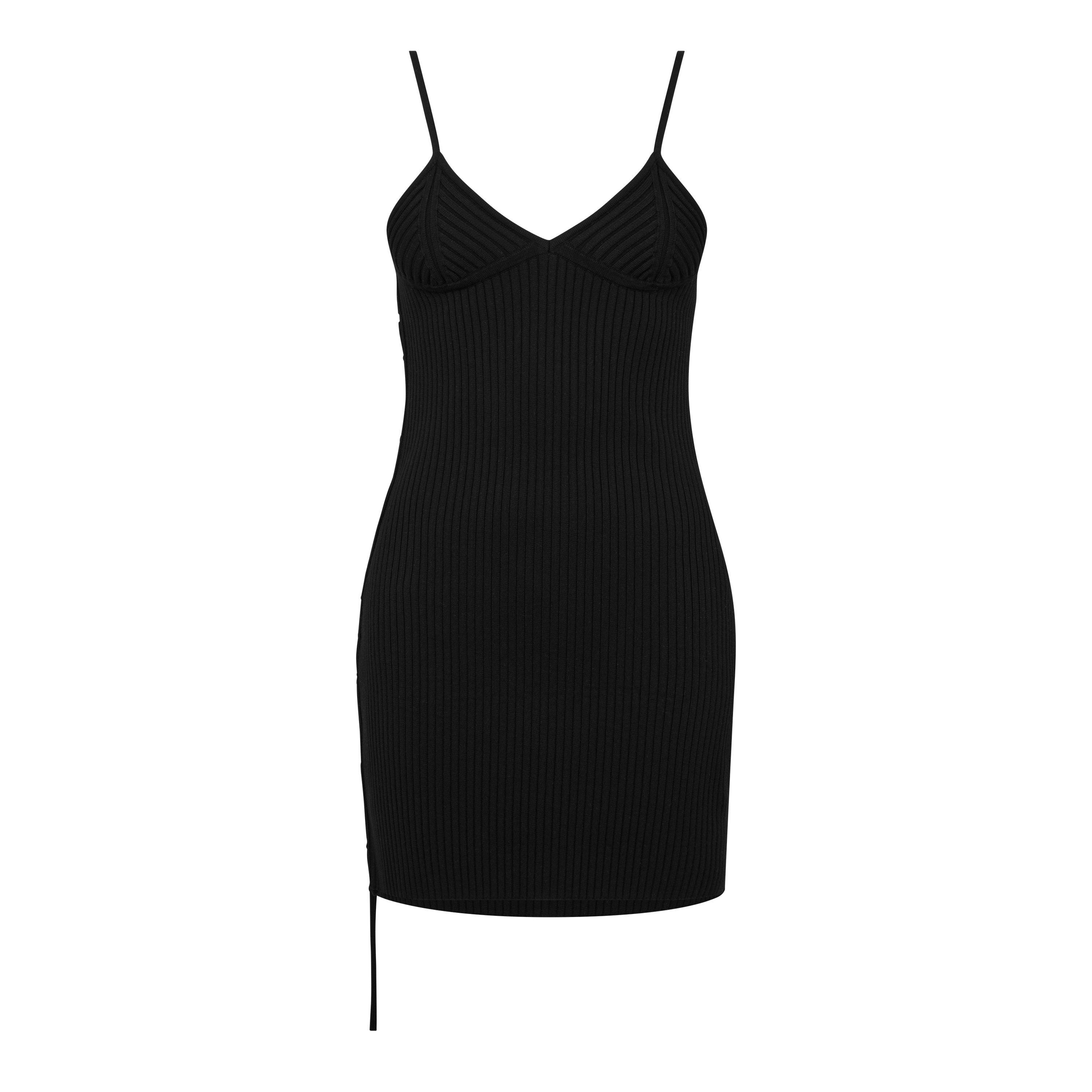 Black - Off White - Women's Vanise SL Mini Dress - 1