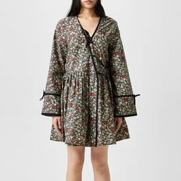 Ganni Floral Wrap Dress