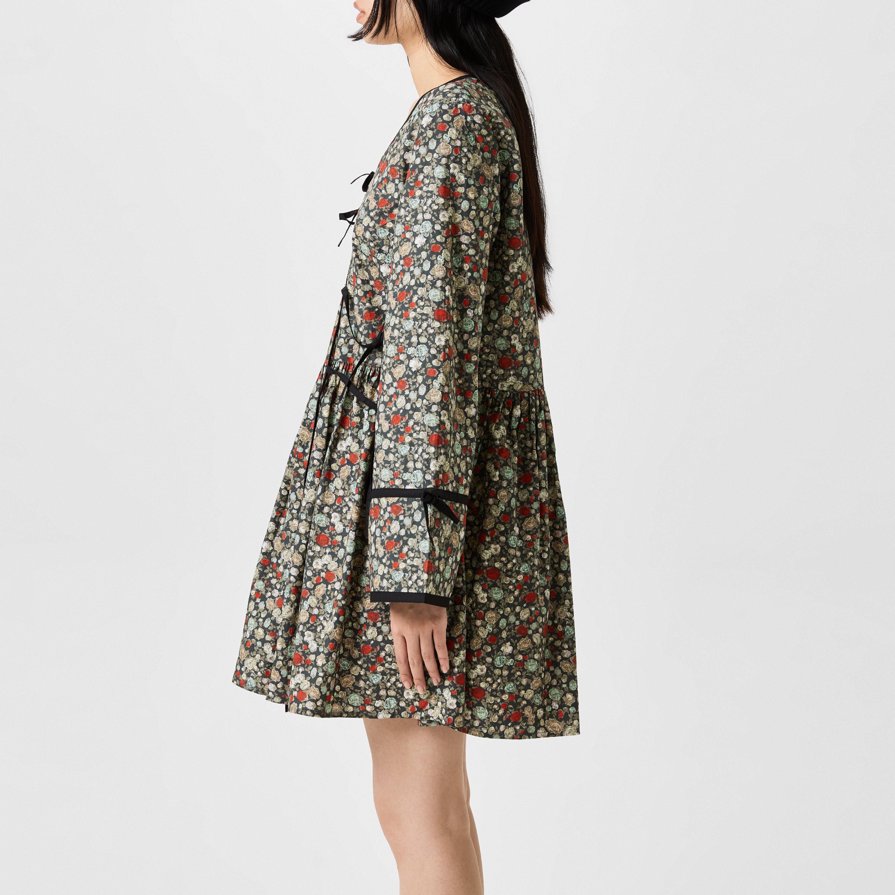 GANNI｜DRESSES (FLORAL PRINTED WRAP DRESS (F9715 052)) GANNI]FLORAL PRINTED WRAP DRESS (F9715 052) | 오케이몰