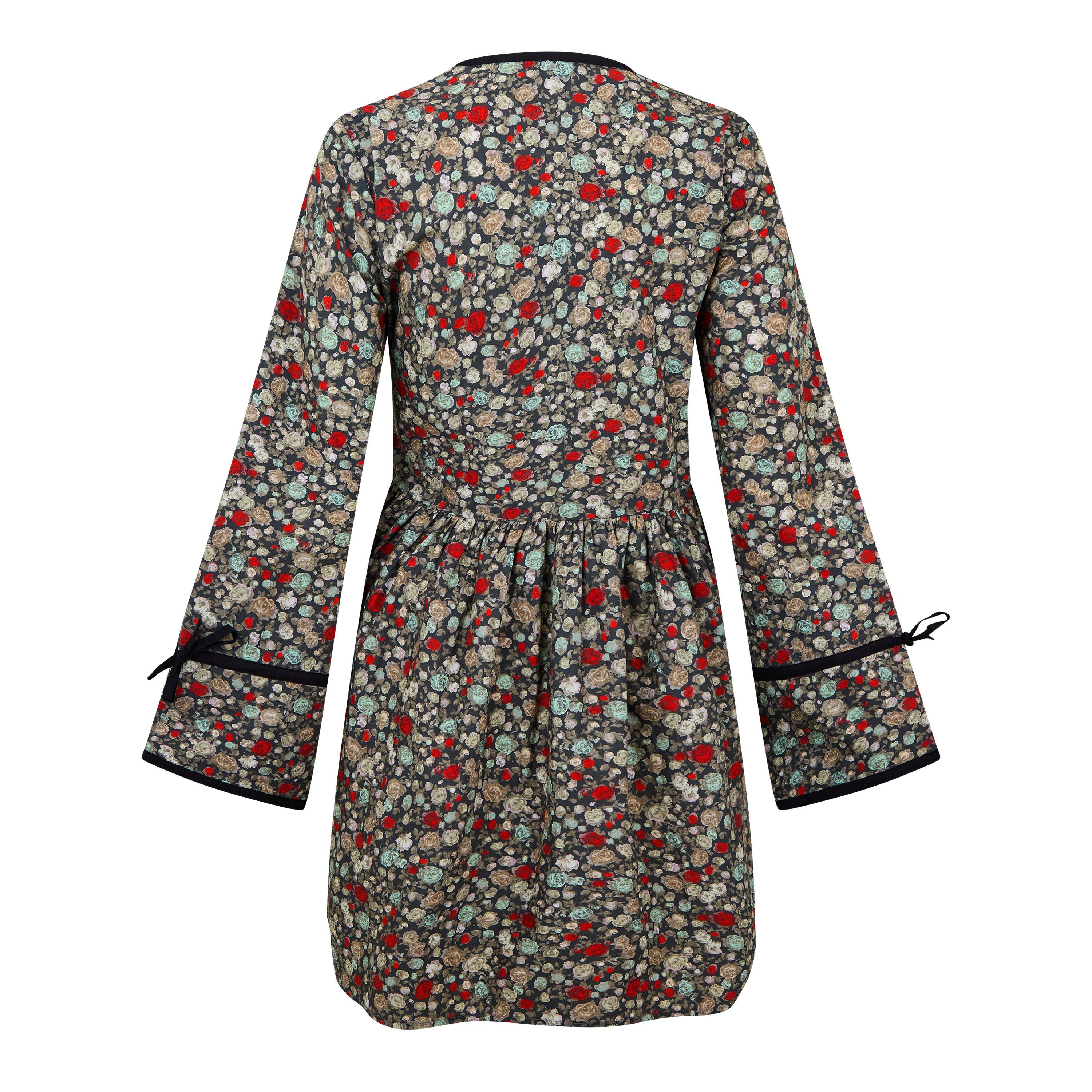 Black Sand - Ganni - Floral Wrap Dress - 6