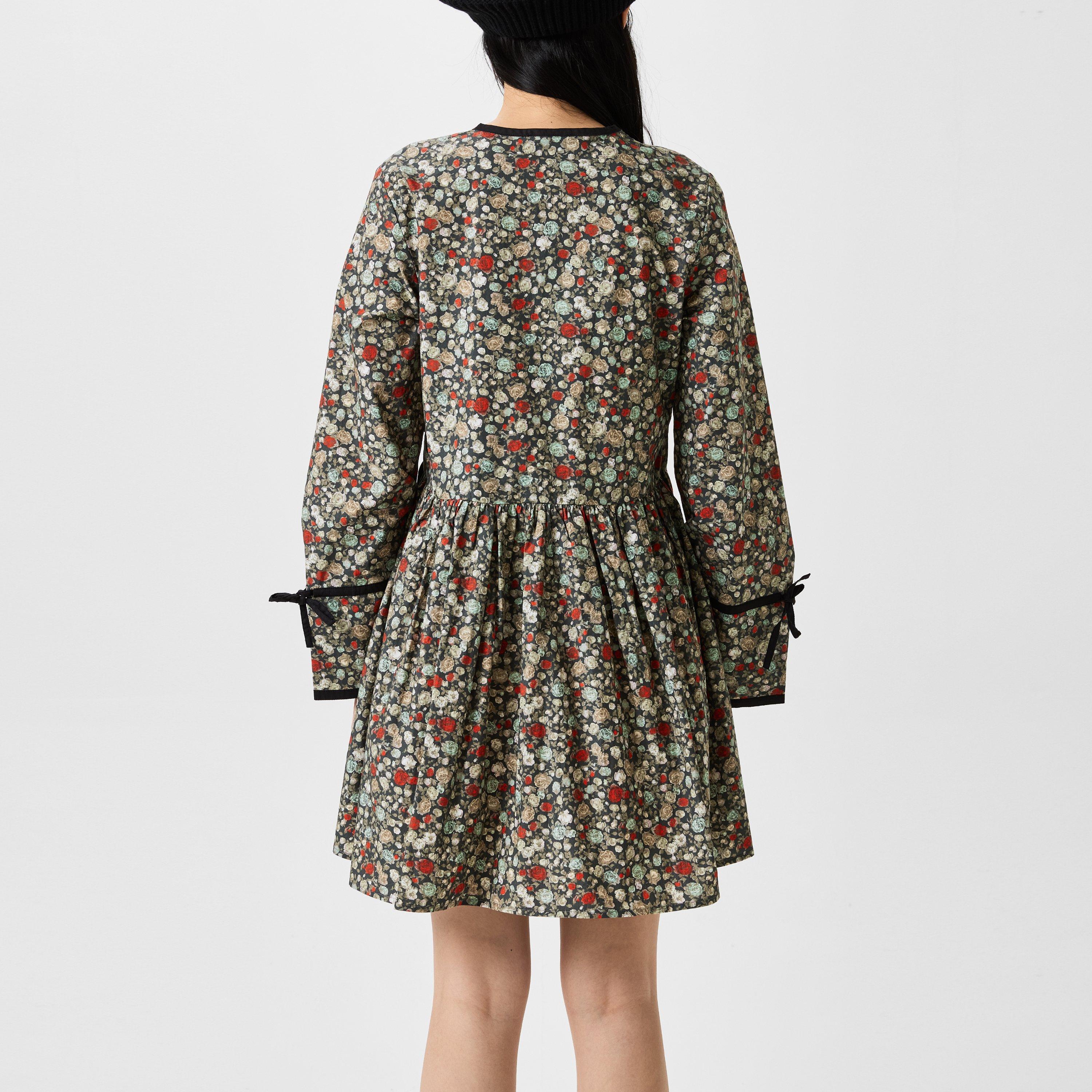 Black Sand - Ganni - Floral Wrap Dress - 3