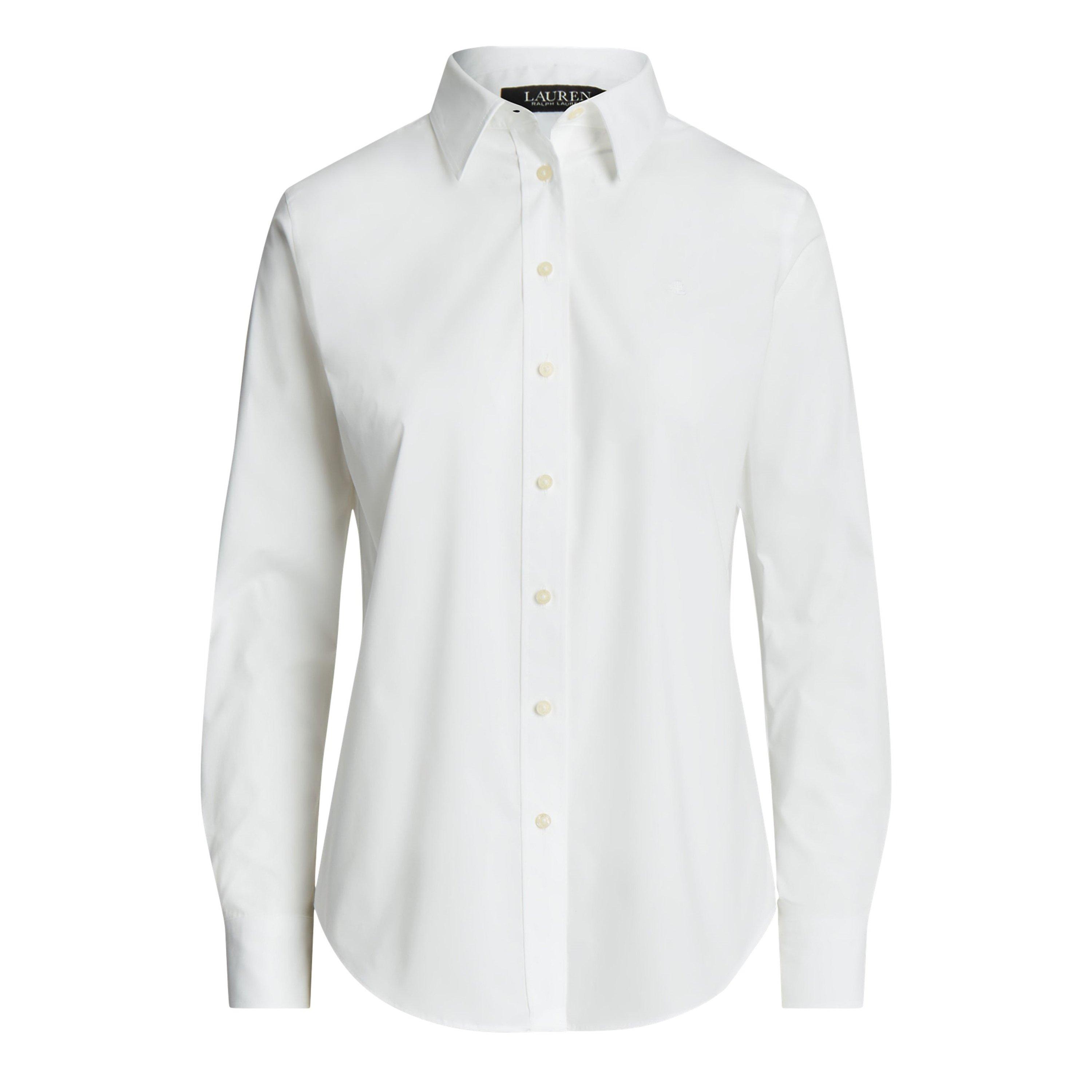 Lauren by Ralph Lauren Featherweight Cotton Shirt - White - Size 16 (XL)