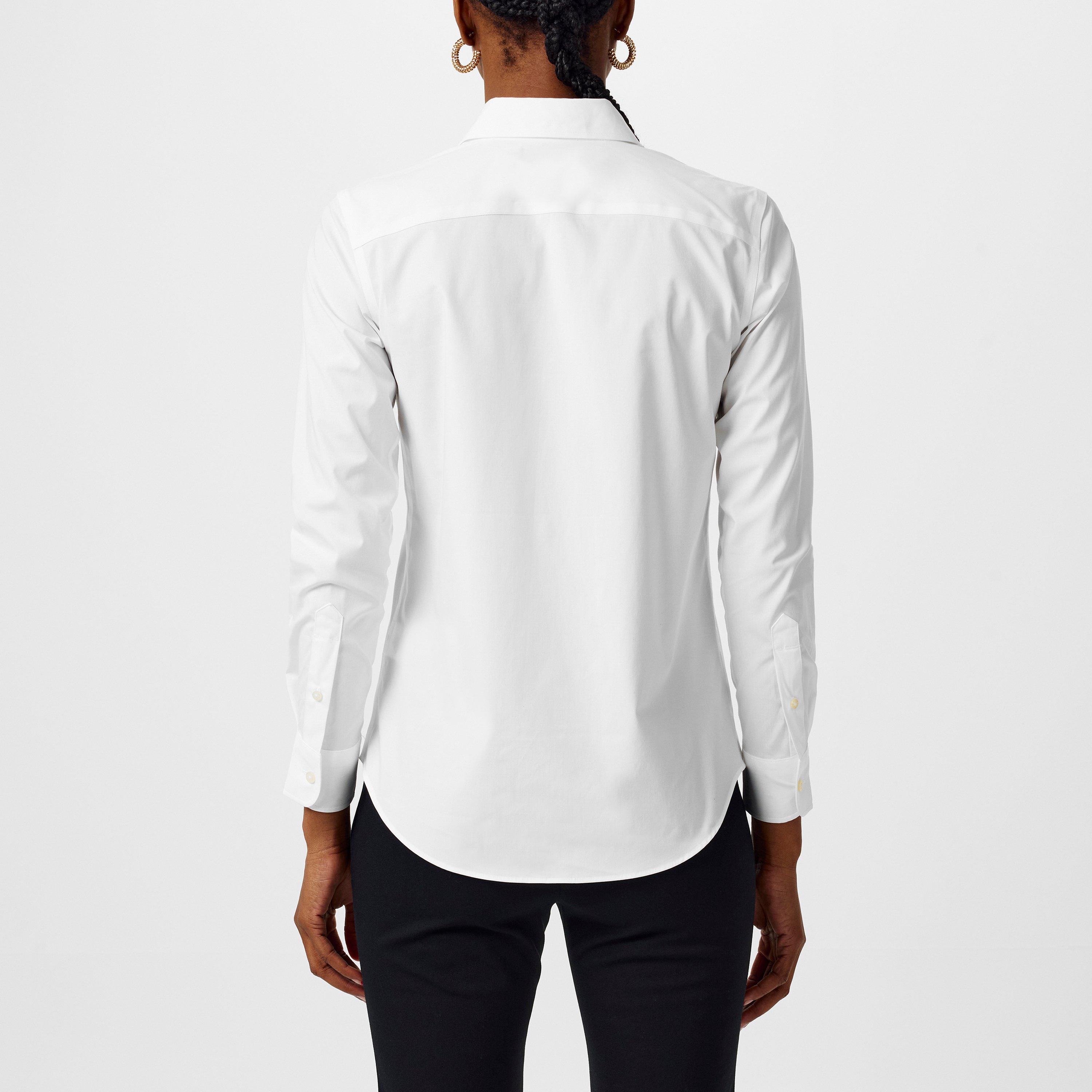 White - Lauren by Ralph Lauren - Featherweight Cotton Shirt - 4