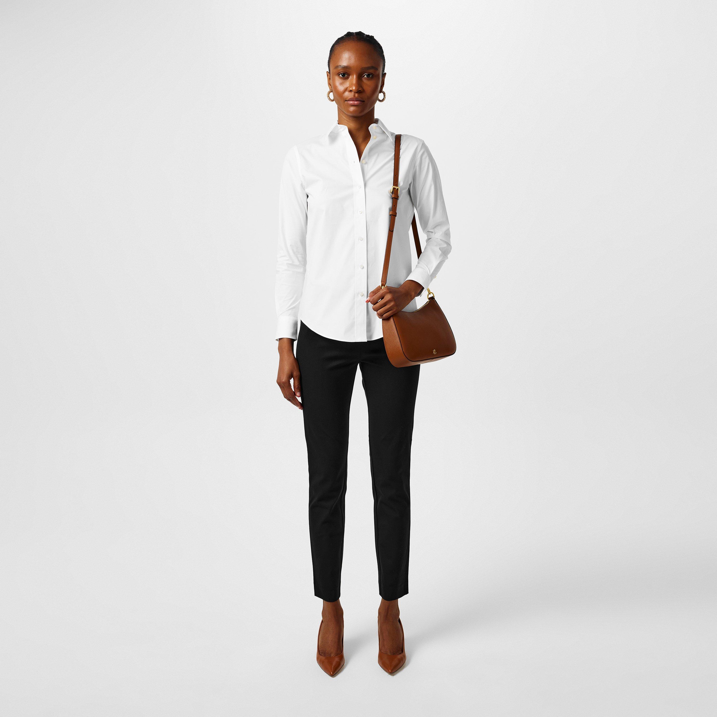 White - Lauren by Ralph Lauren - Featherweight Cotton Shirt - 5