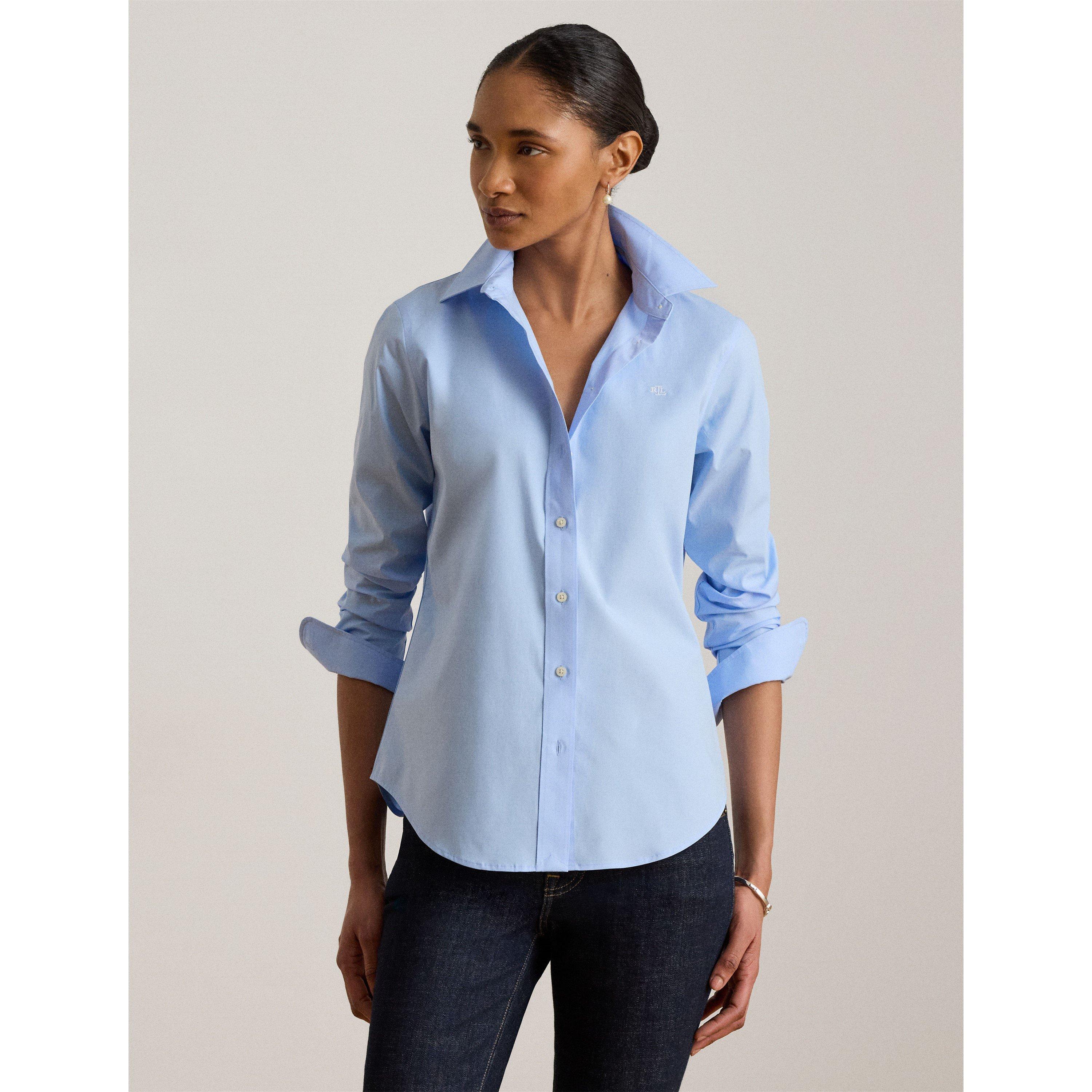 BLUE - Lauren by Ralph Lauren - Featherweight Cotton Shirt - 2