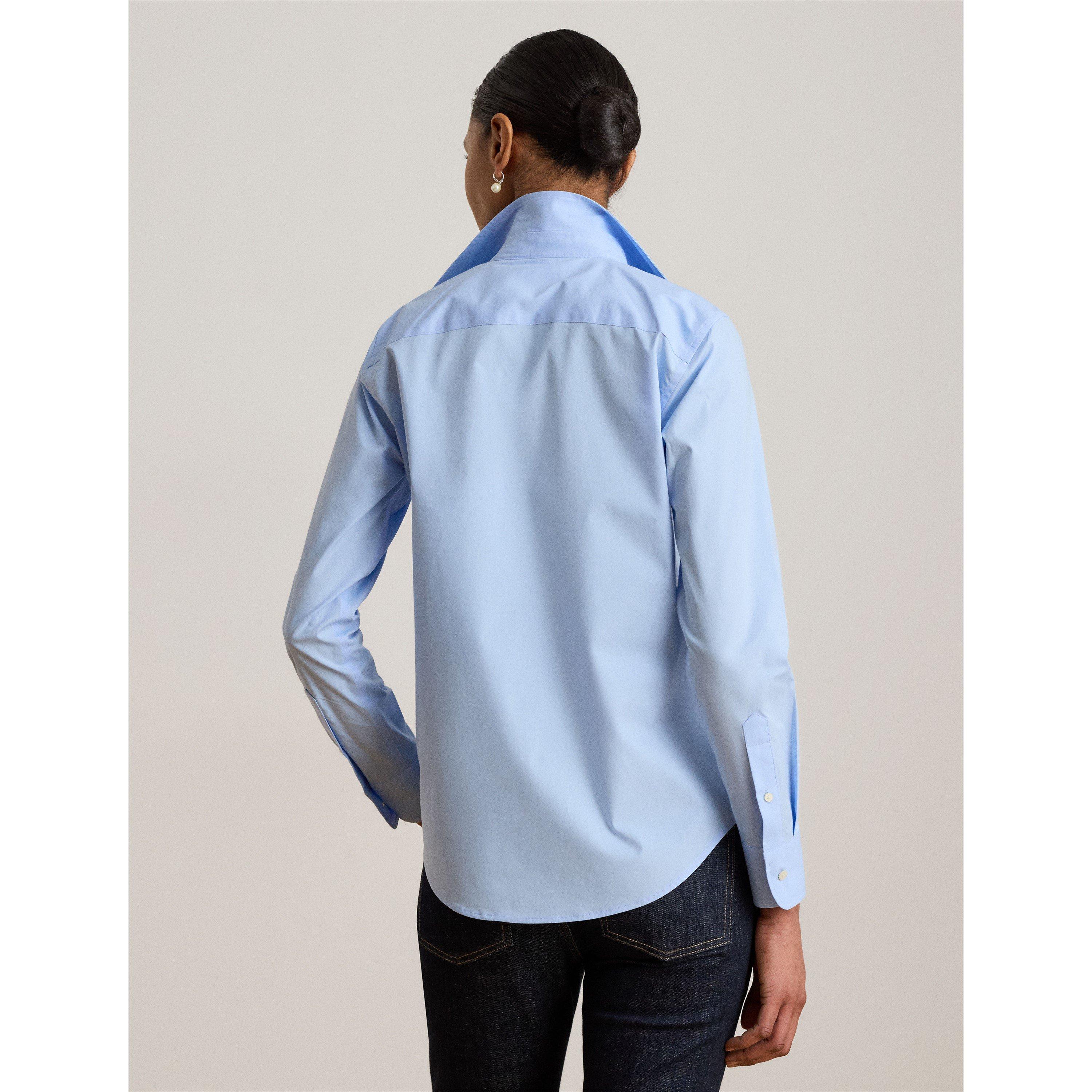 BLUE - Lauren by Ralph Lauren - Featherweight Cotton Shirt - 3
