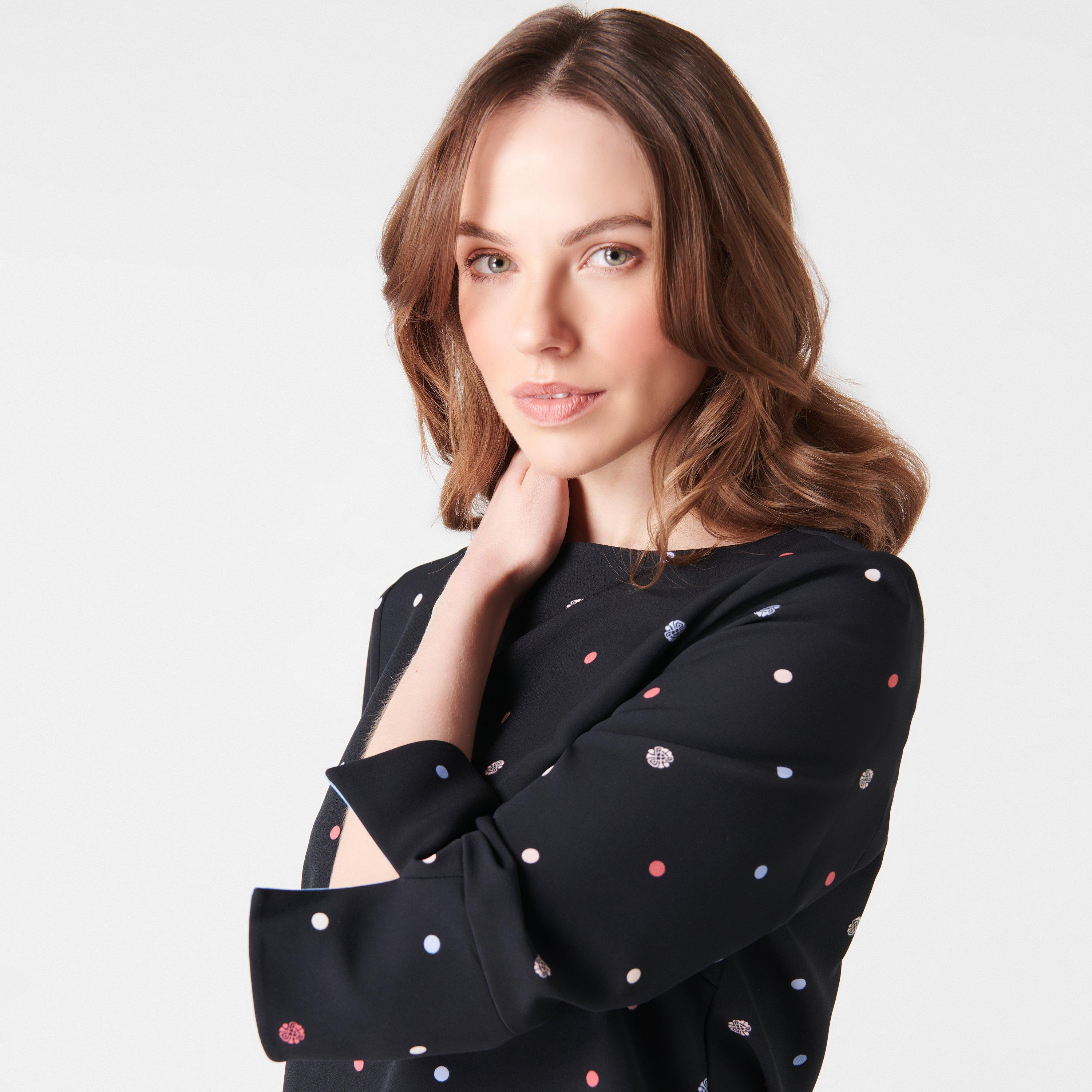 Polka Dot - Biba - BIBA Contour Cuff Shell Blouse - 3