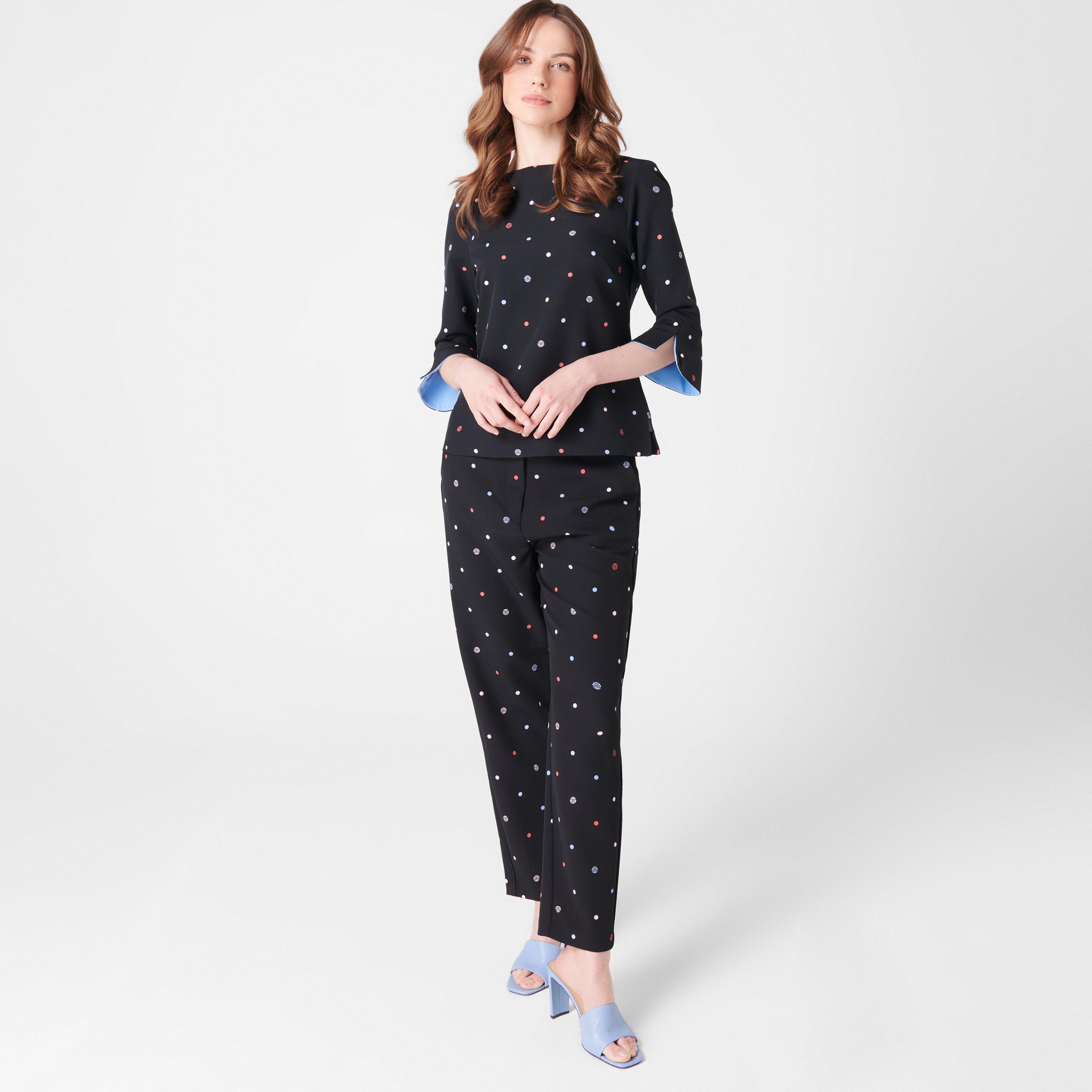 Polka Dot - Biba - BIBA Contour Cuff Shell Blouse - 4