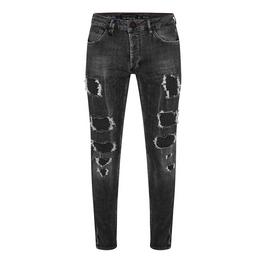 Philipp Plein Distressed Rock Star Fit Denim Jeans