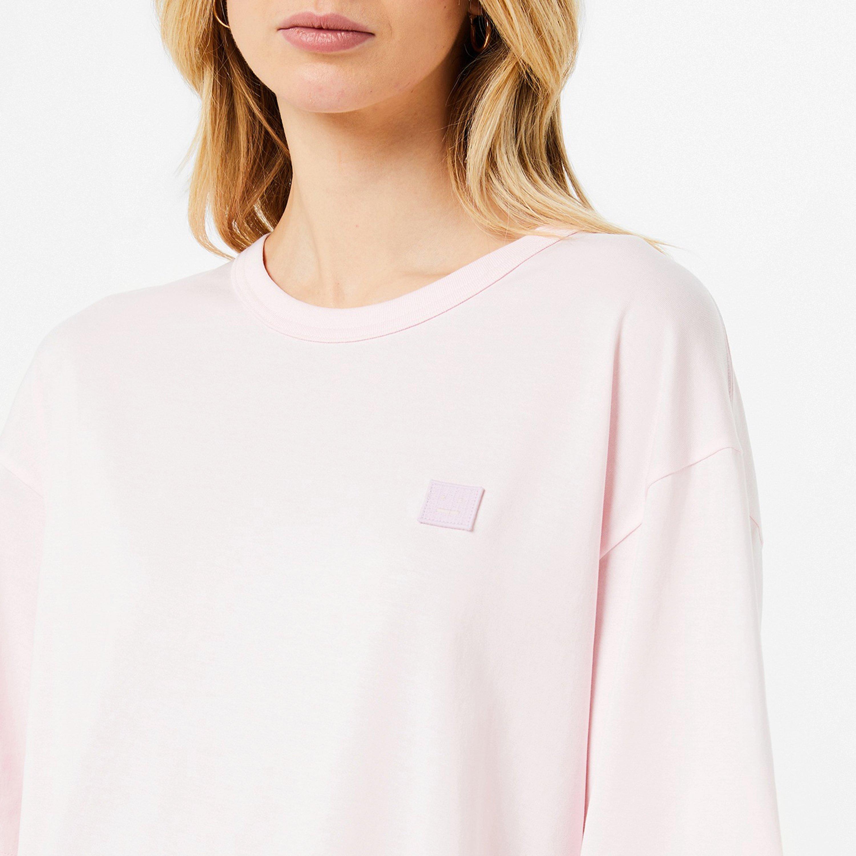 LIGHT PINK - Acne Studios - Women's Regular Fit Short-Sleeve T-Shirt - 3