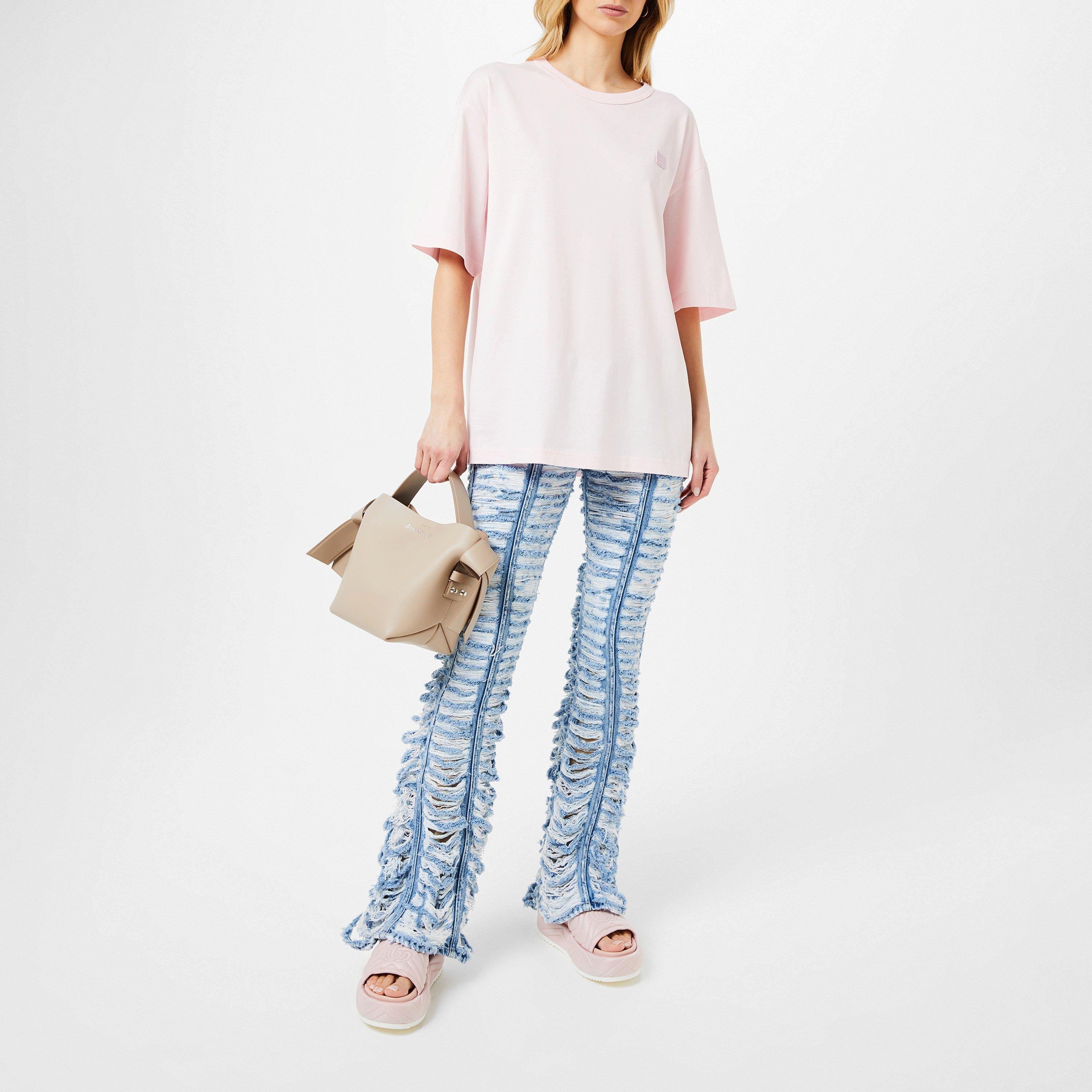 LIGHT PINK - Acne Studios - Women's Regular Fit Short-Sleeve T-Shirt - 4