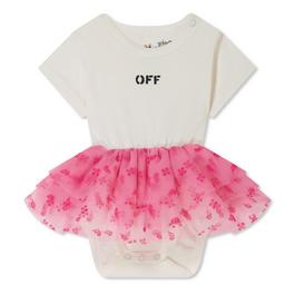 Off White Logo Tutu Tulle Dress Kids