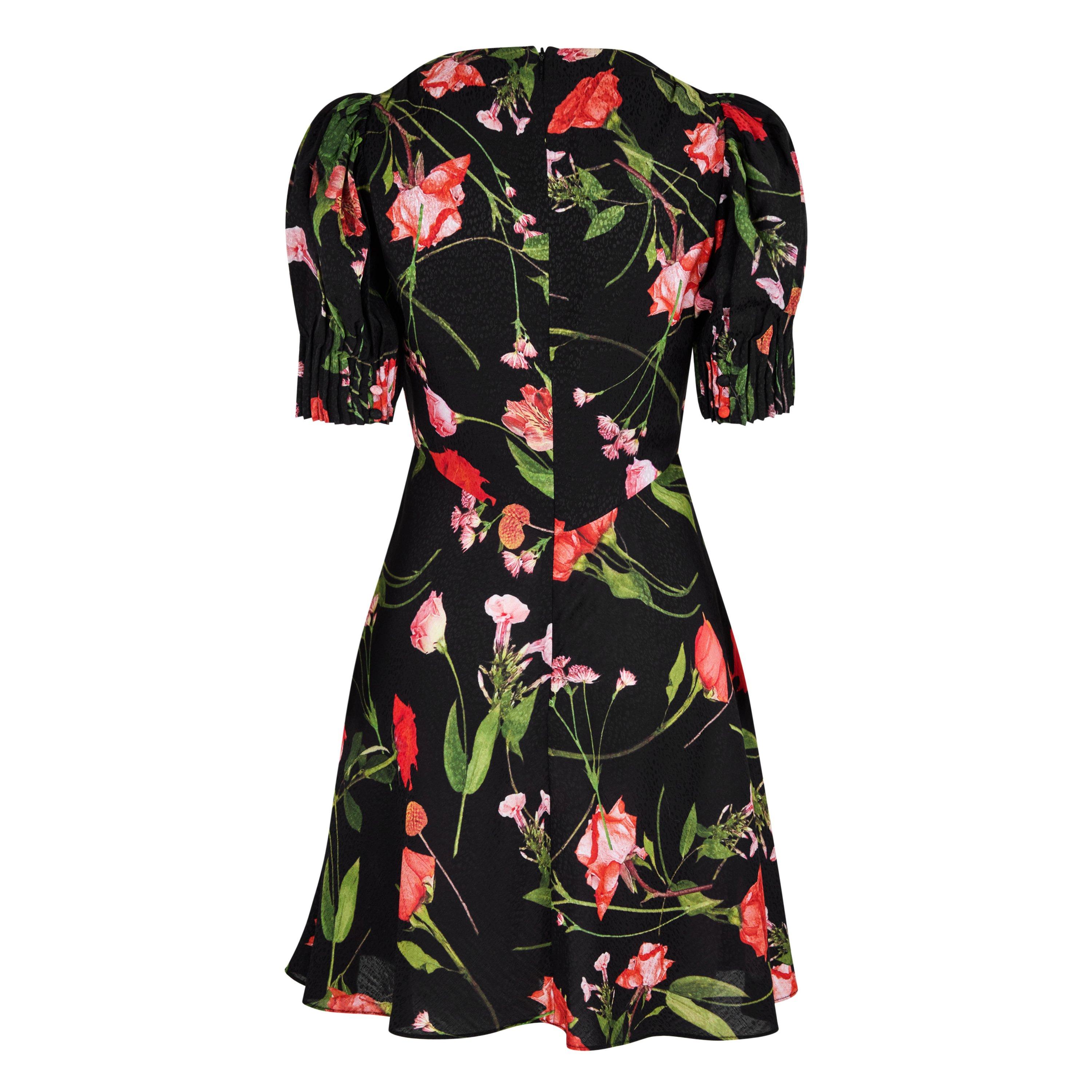 Zwart - Ted Baker - Women's Sienno Mini Puff Sleeve Tea Dress - 2