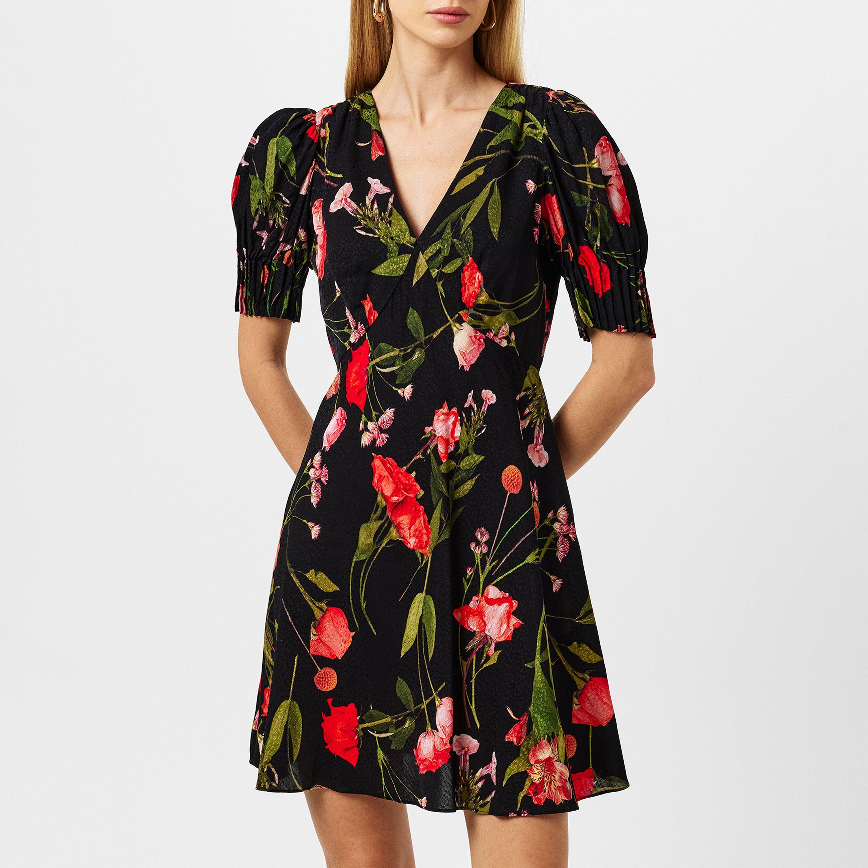 Zwart - Ted Baker - Women's Sienno Mini Puff Sleeve Tea Dress - 3