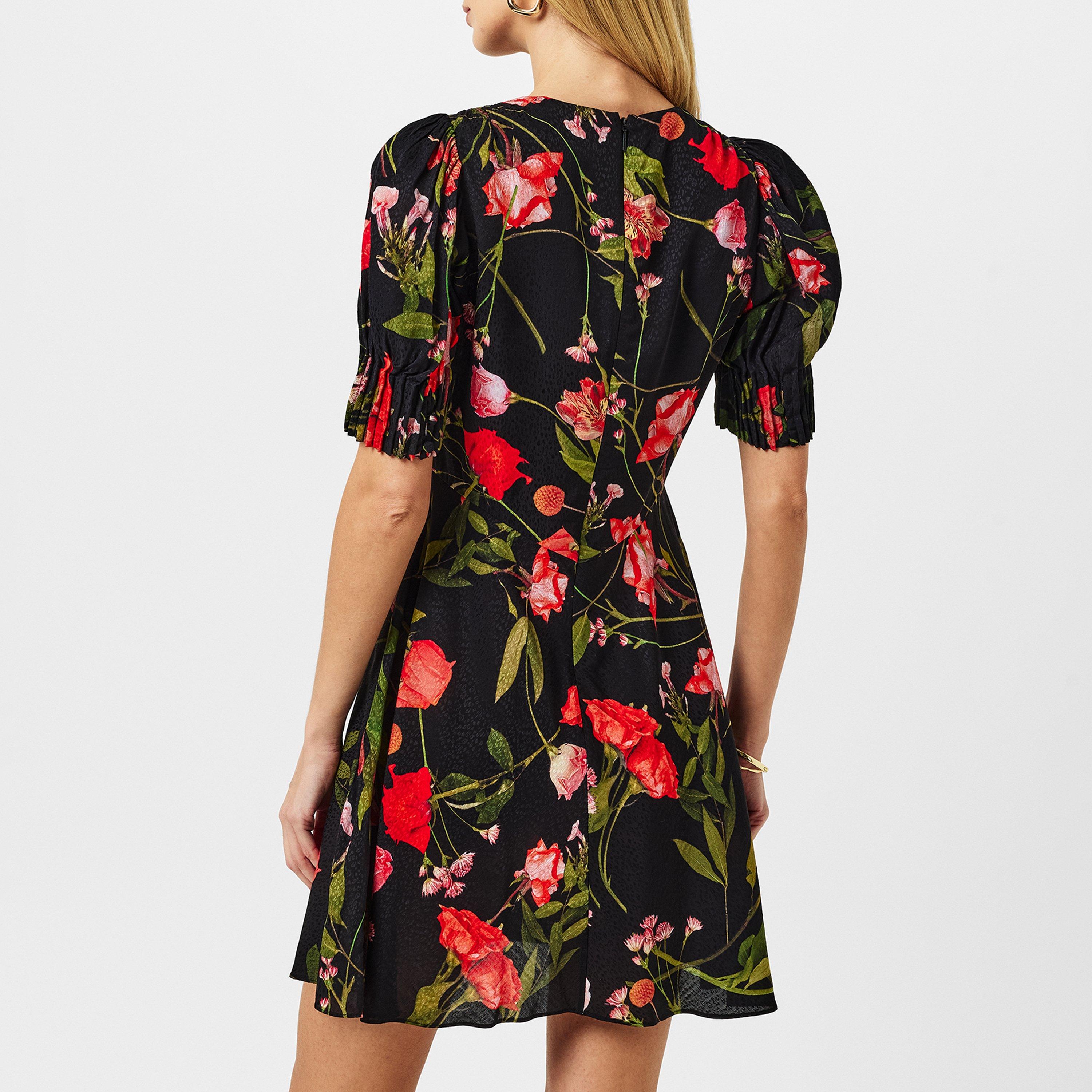 Zwart - Ted Baker - Women's Sienno Mini Puff Sleeve Tea Dress - 4