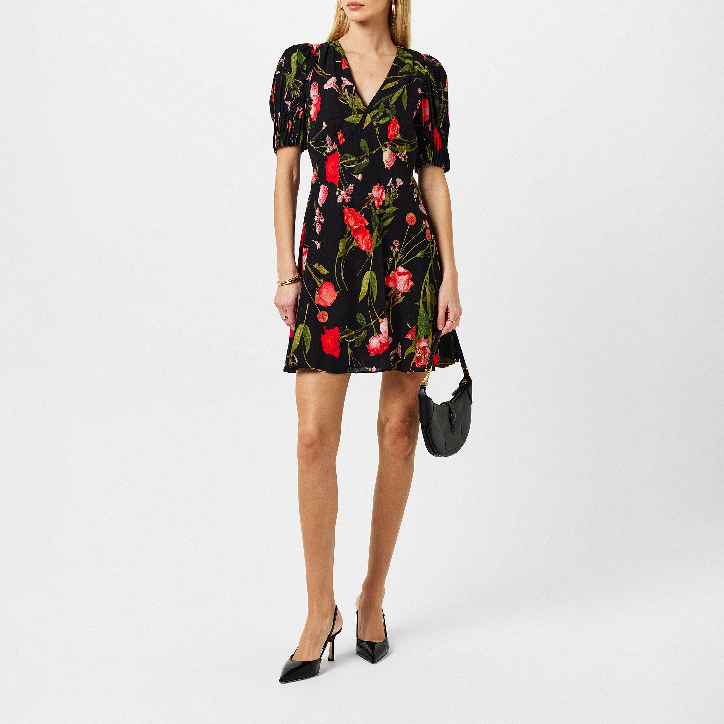 Zwart - Ted Baker - Women's Sienno Mini Puff Sleeve Tea Dress - 5