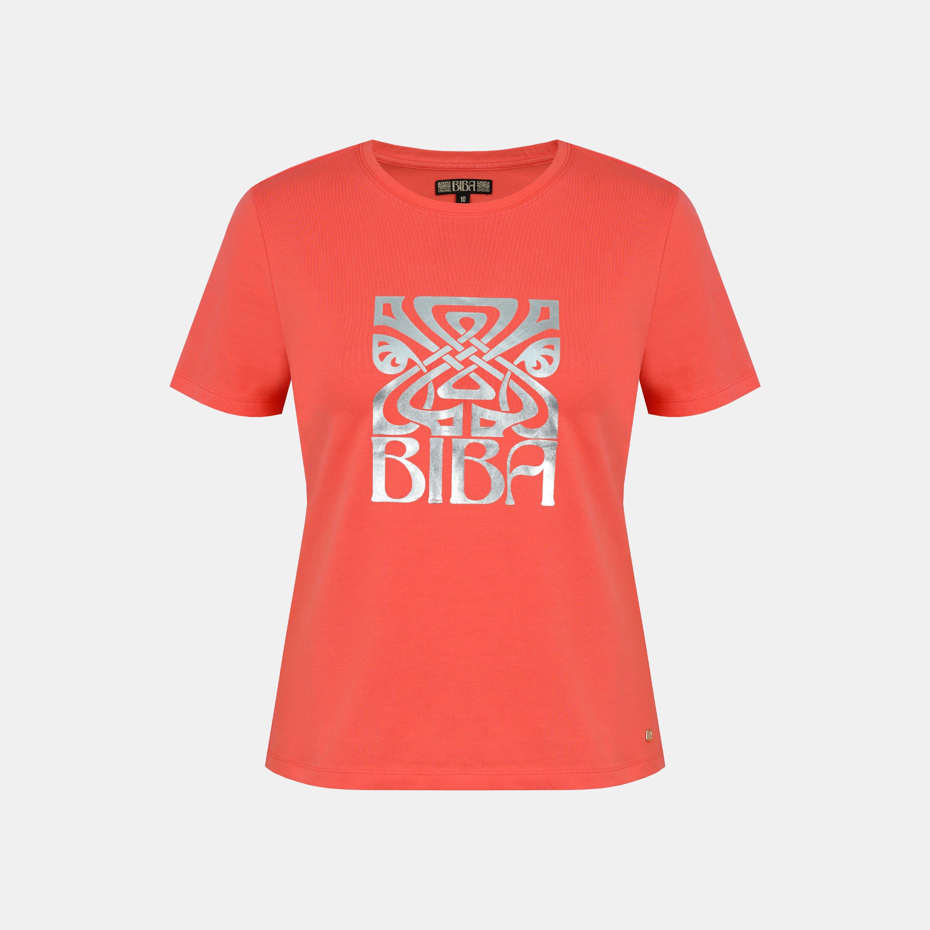 Biba Women's Logo T-Shirt - Pink Logo - 12 (M)