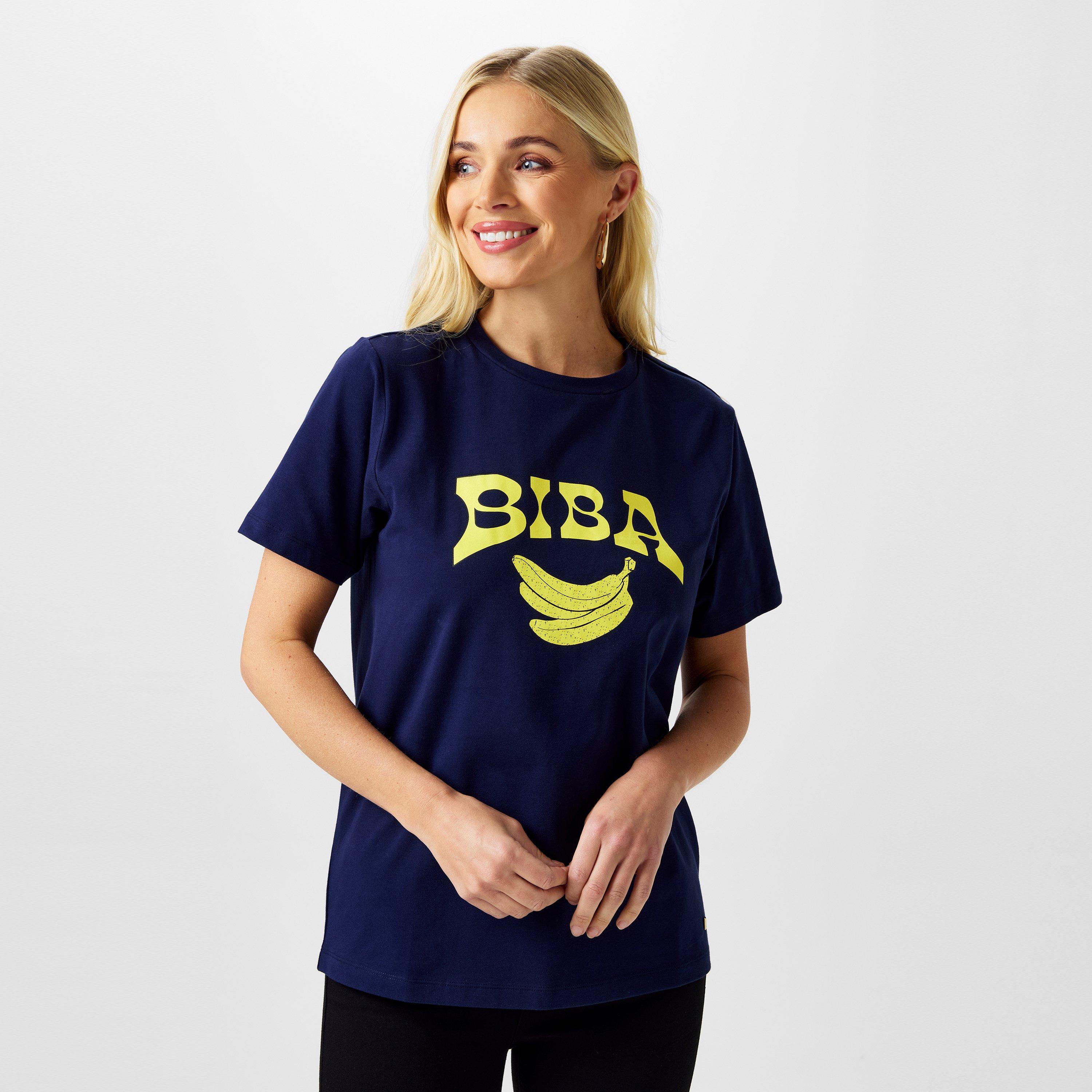 Biba Women's Logo T-Shirt - Banana Print - 8 (XS)