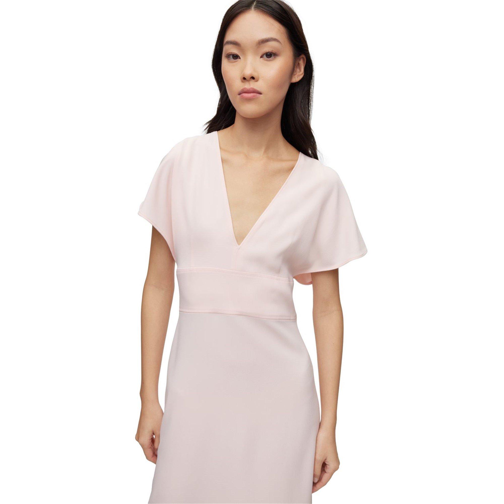 Bright Pink 676 - Boss - Women's Dawinga Dress, Slim Fit Long Length - 5