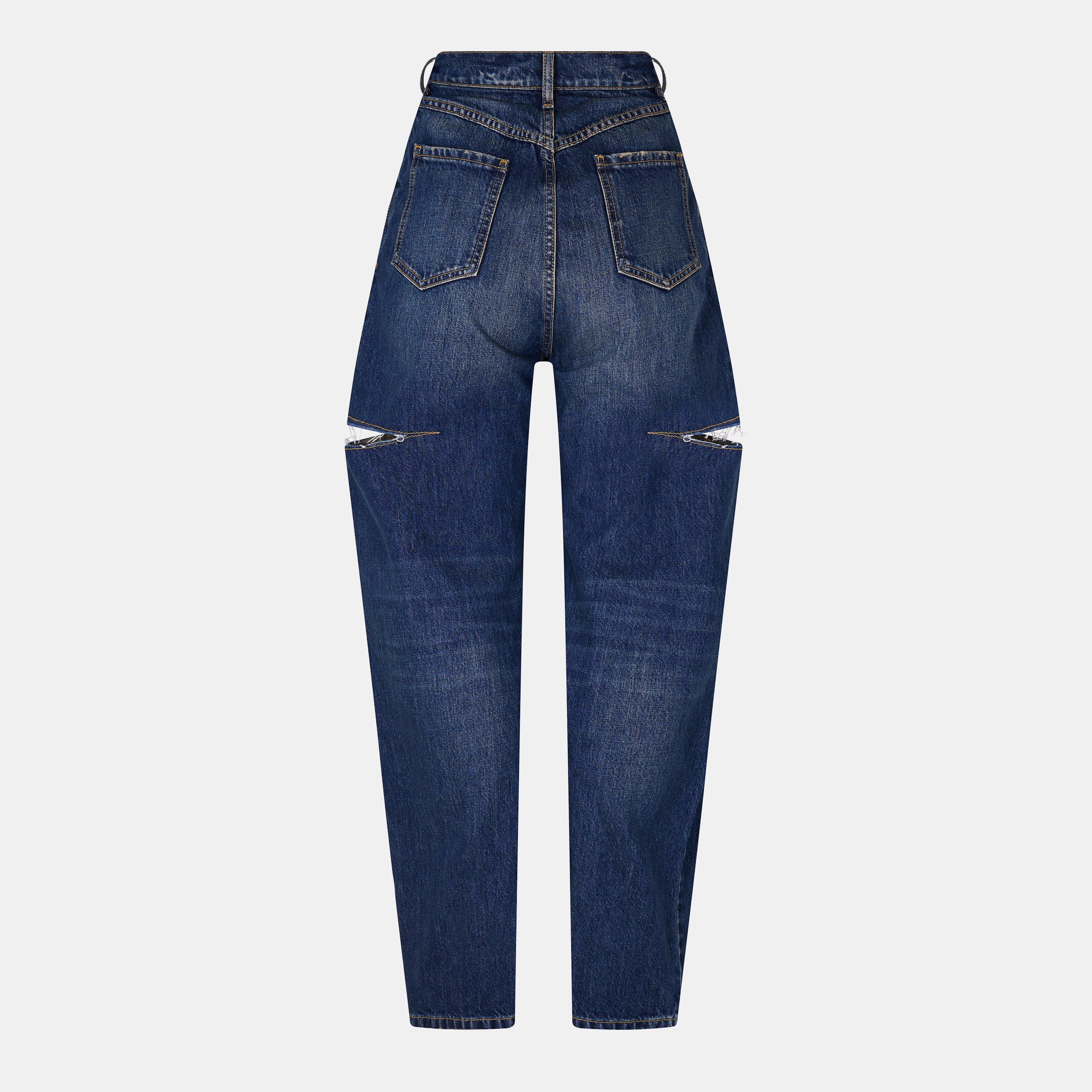 Washed Indigo - Maison Margiela - Denim Jeans With Slash Details. - 2