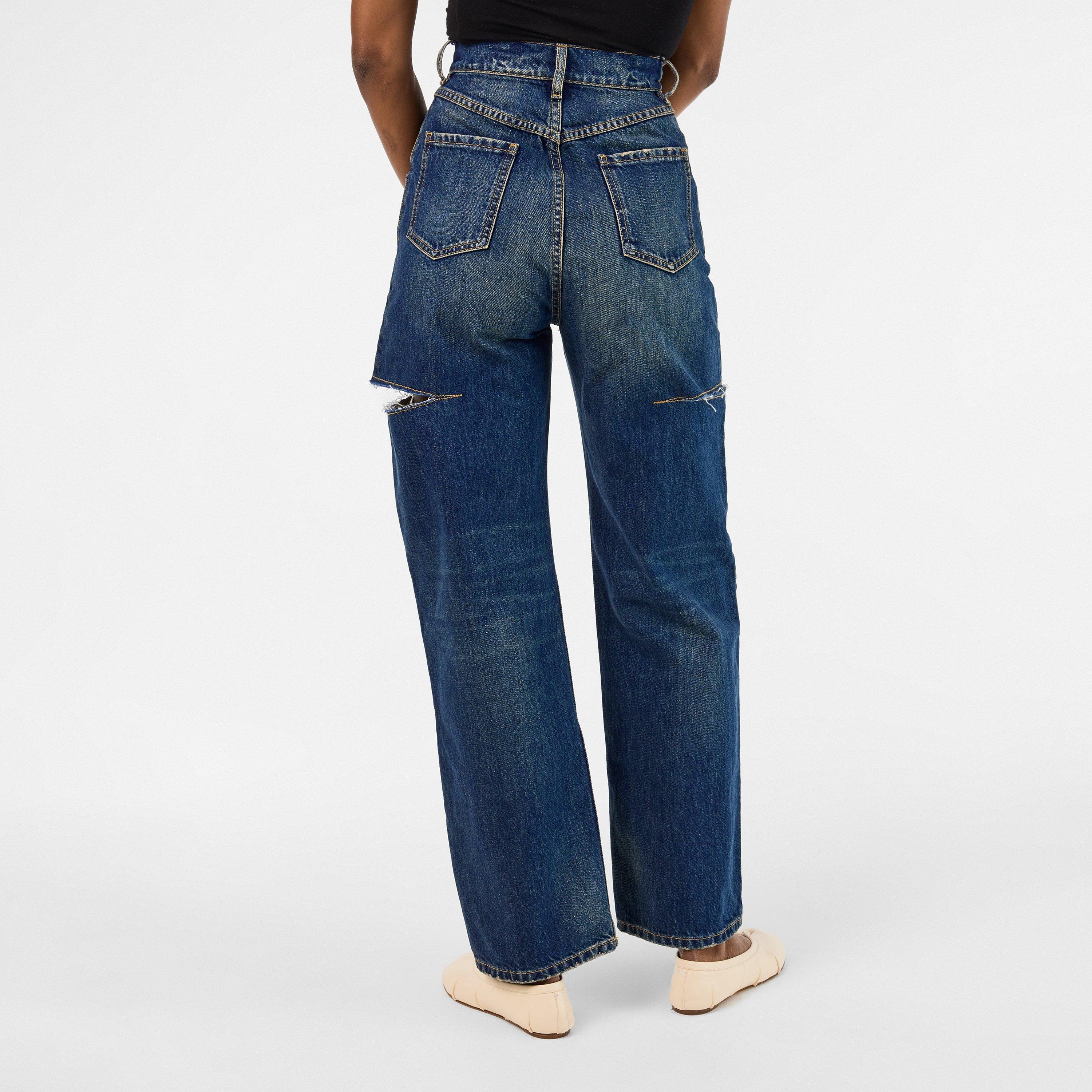 Jean Maison Margiela 1 Denim Bleu Avec Détail Slash - Femme Taille 40, Occasion