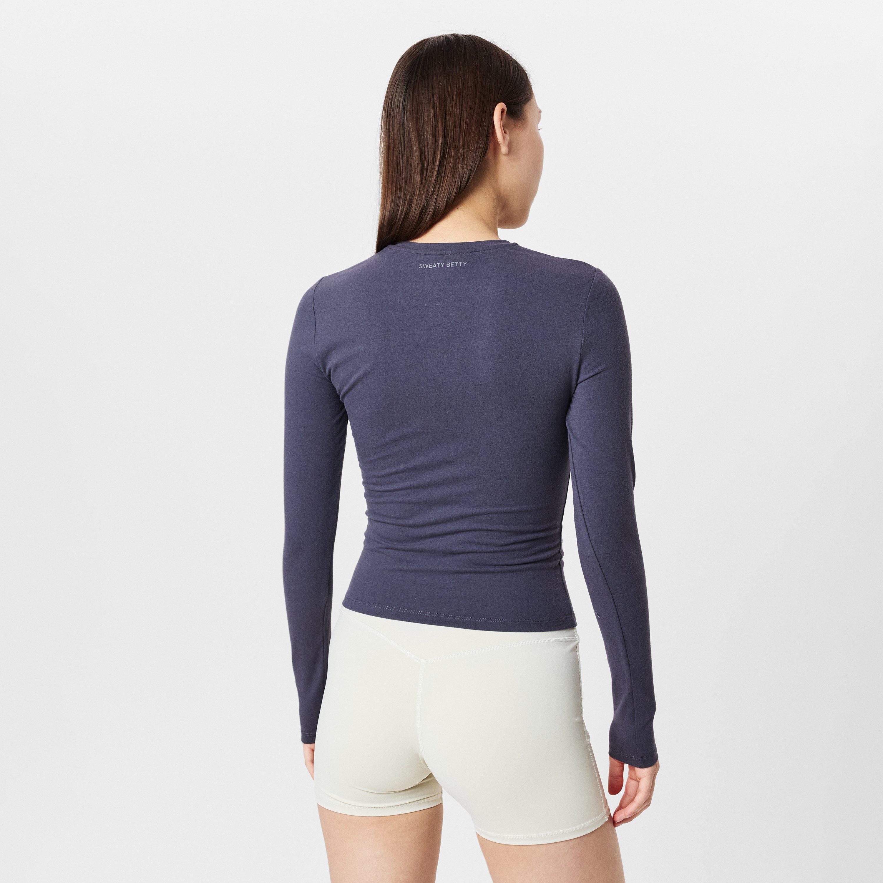 urban grey - Sweaty Betty - Women's Essentials Sculpture Long-Sleeve T-Shirt - 3