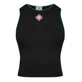 Casablanca Women'S Plain Cotton Logo Baby Vest