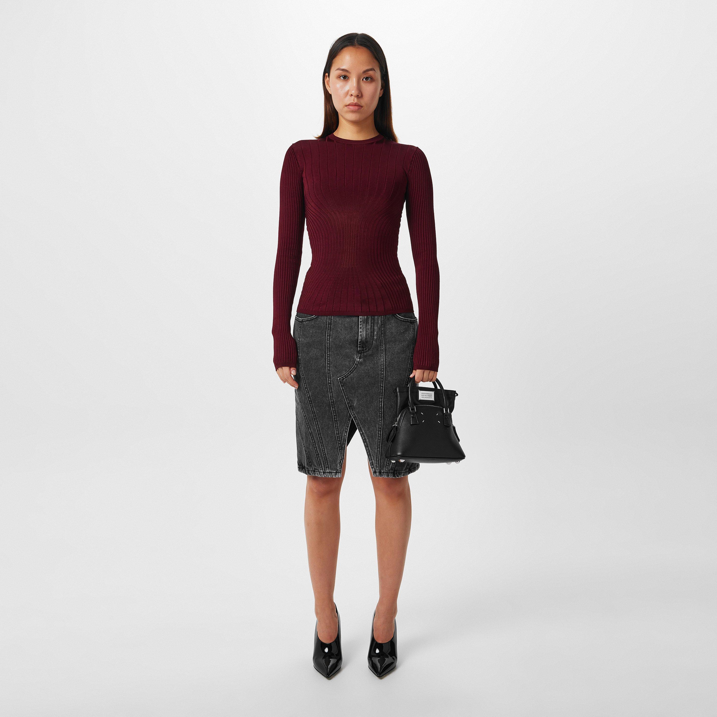 Blood Red - Mugler - Sculpting Knit Top - 4