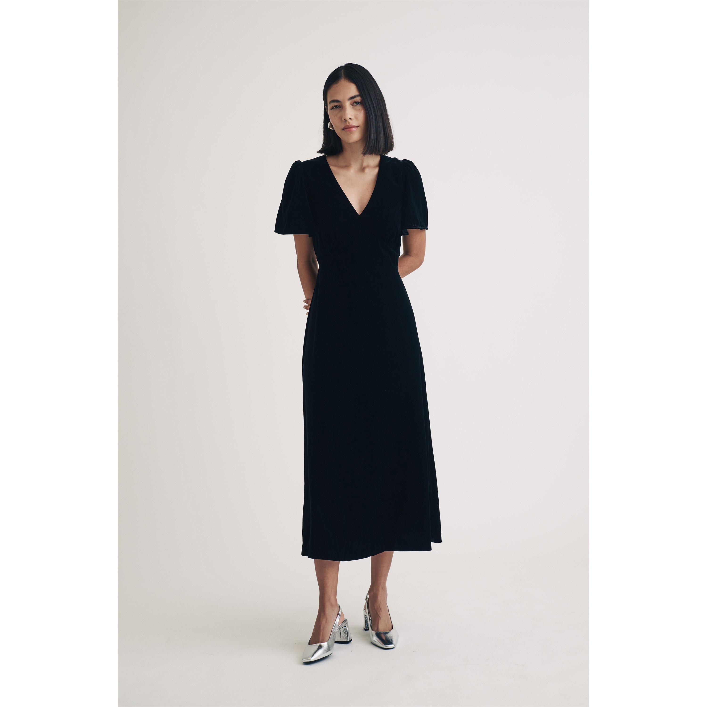 Nobodys Child Women's Velvet Atlas Midi Dress - Black - 8 (XS)