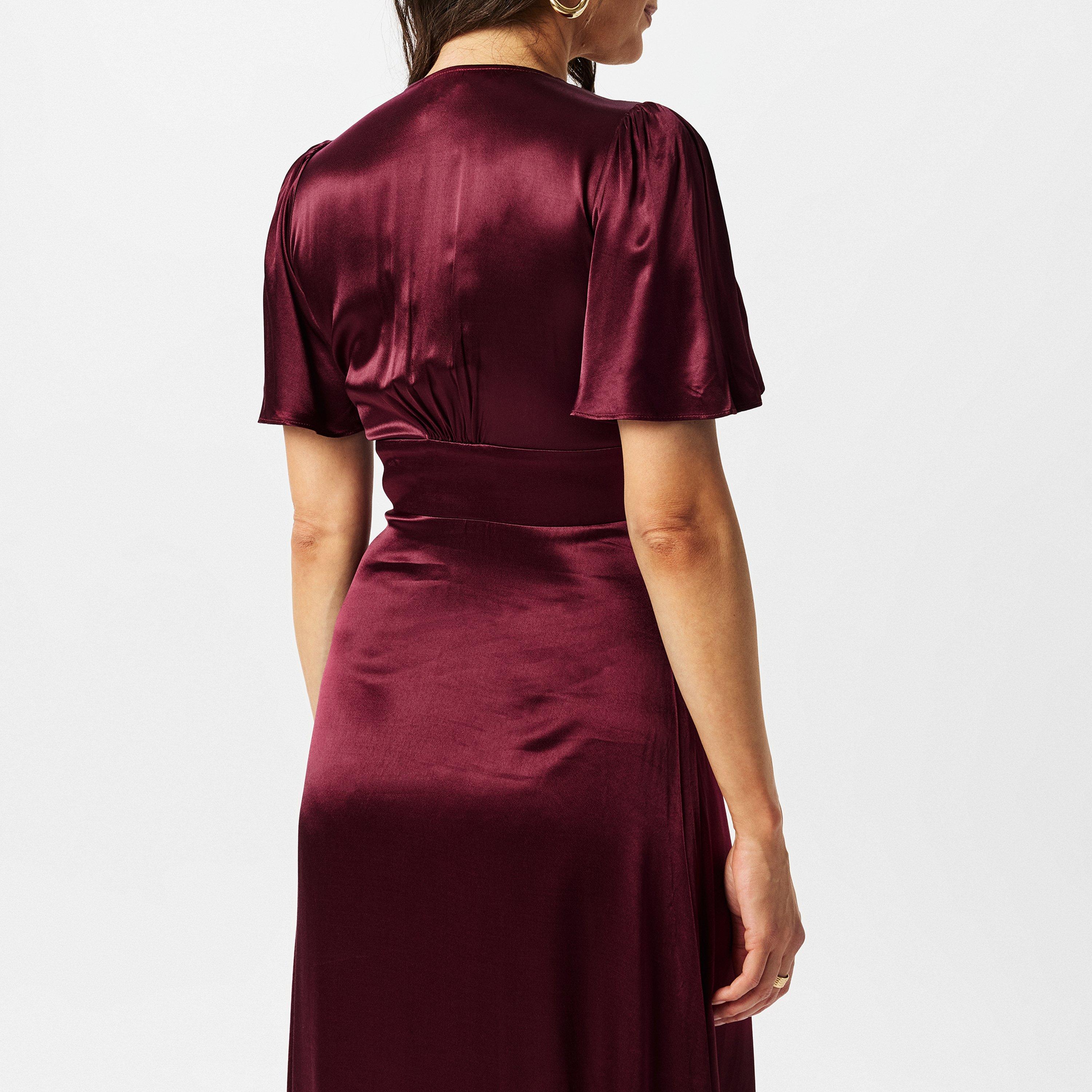 Burgandy - Nobodys Child - Bridesmaid Erin Midi Dress - 4