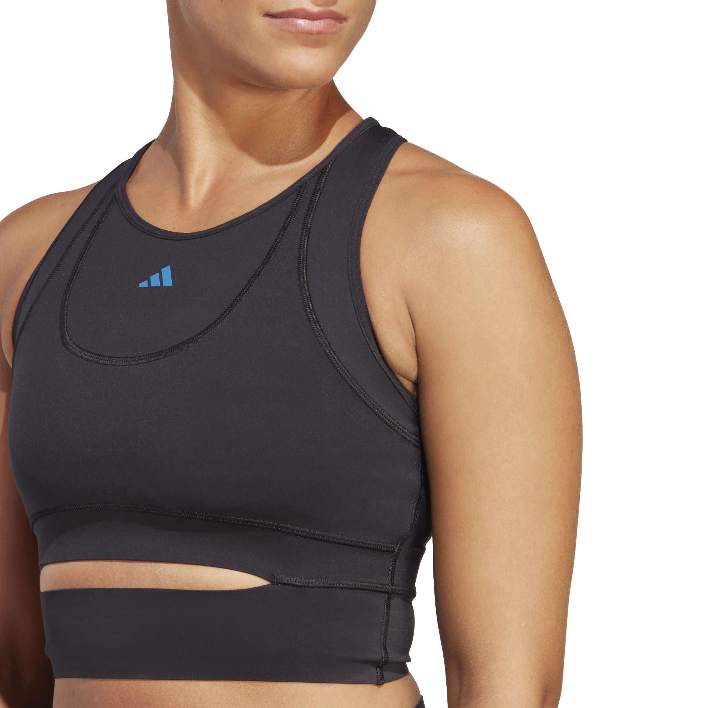 Preto - adidas - Tailored HIIT HEAT.RDY Crop Training Tank Top Womens - 5