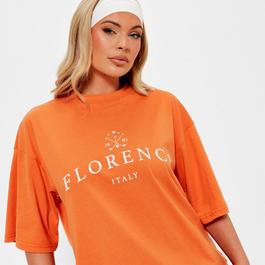 Godri T Shirt Womens ISAWITFIRST Florence Graphic Oversized T Shirt Co-Ord