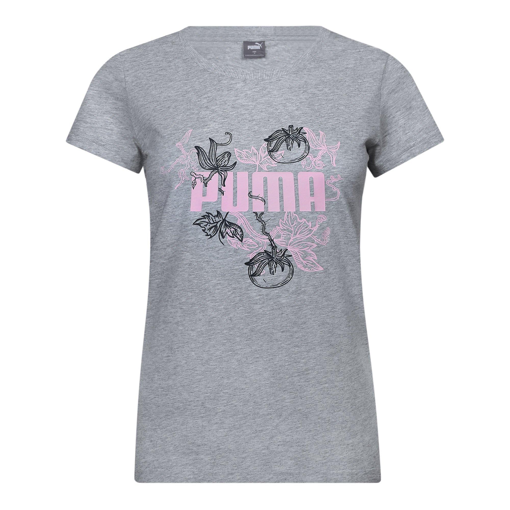 L.Gray Heather - Puma - Graphic T-Shirt Womens - 1