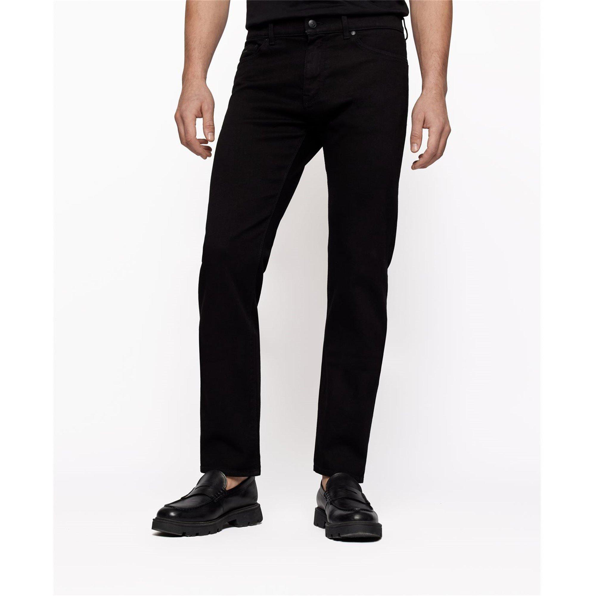 Black - Boss - Men's Regular Black Jeans, Expertly Crafted - 2