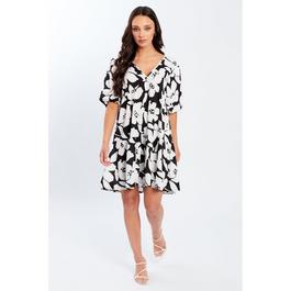 Be You V V Neck Smock Mini Dress