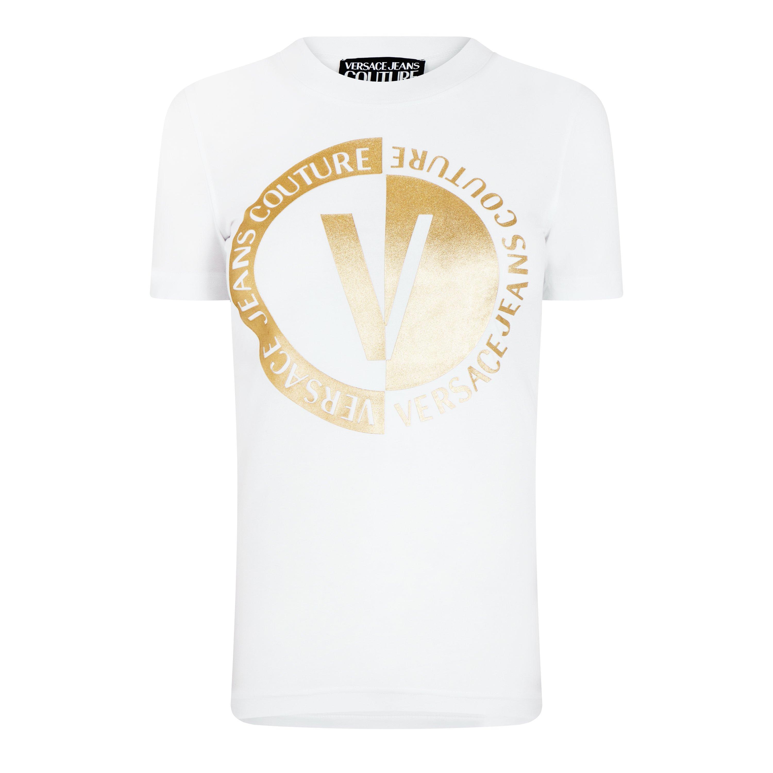 White/Gld G03 - Versace Jeans Couture - Printed Logo T-Shirt - 5