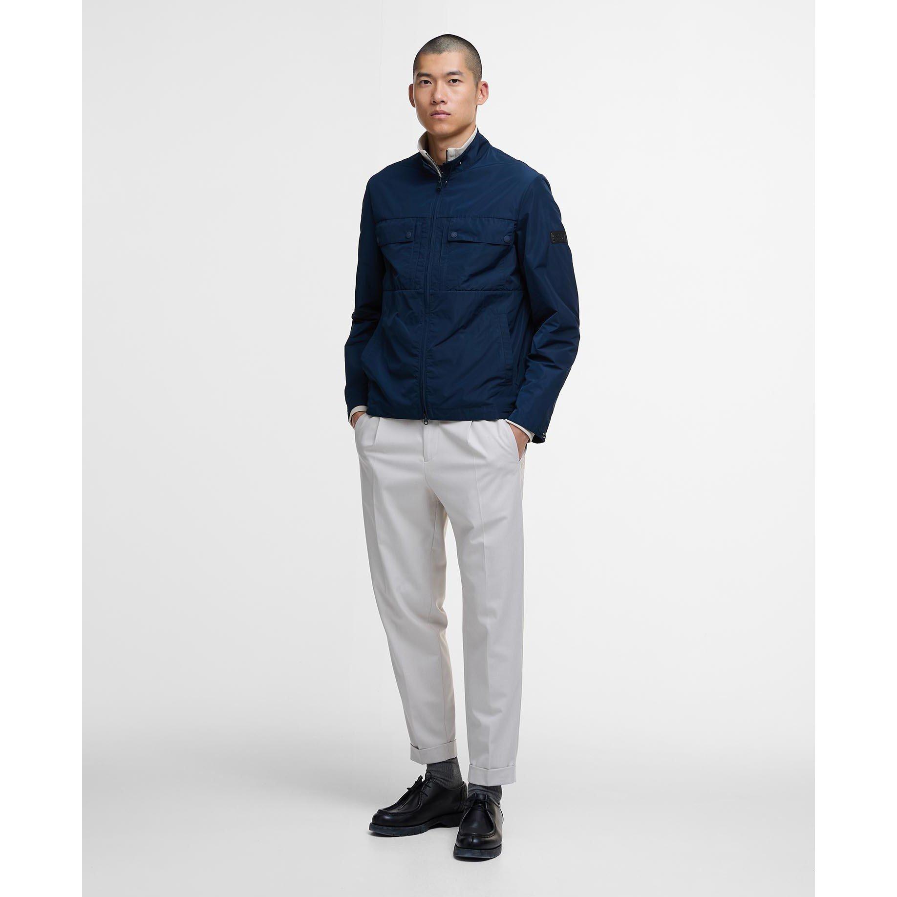 Navy NY51 - Barbour International - Men's Gorley Long Sleeve Tailored Fit Field Jacket - 3