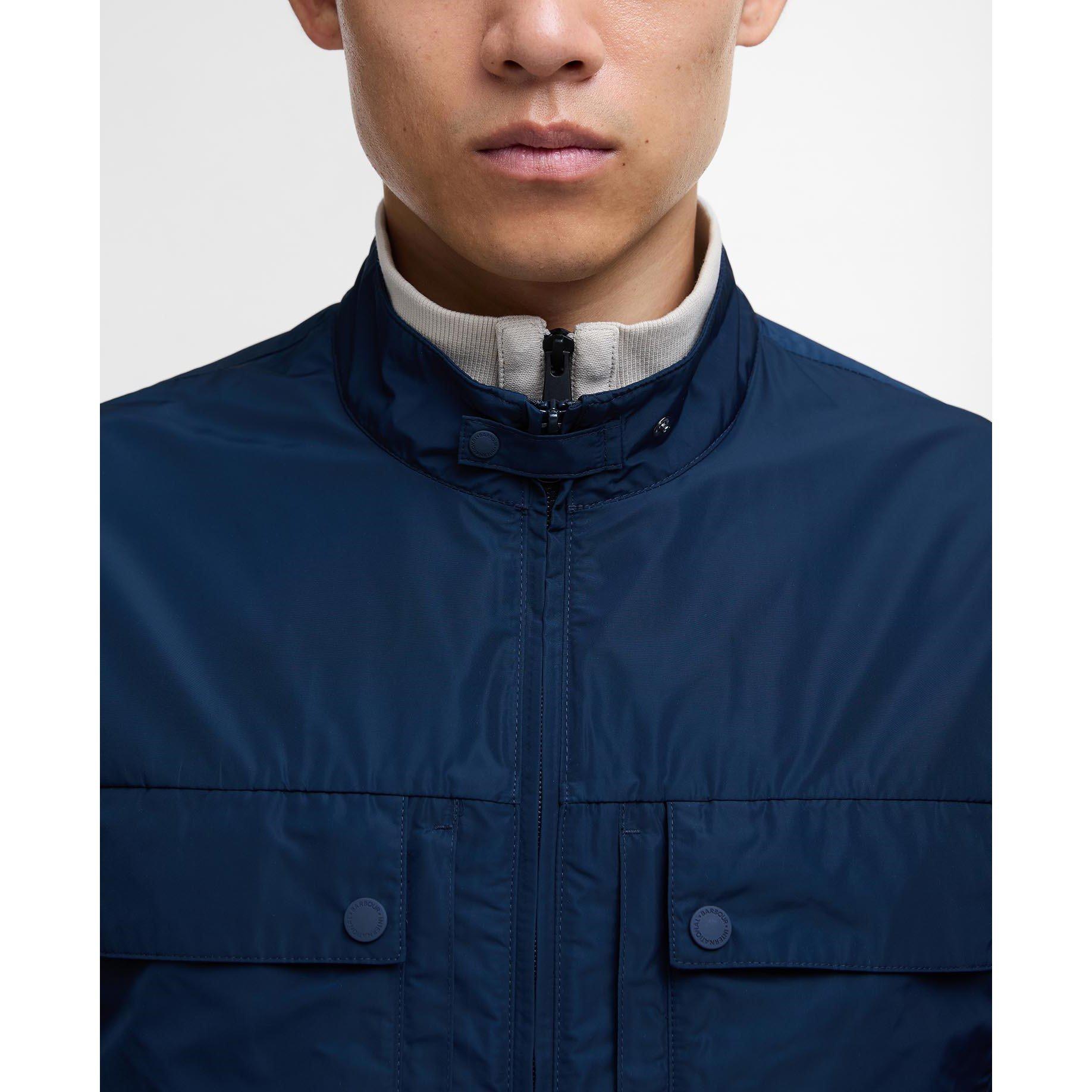 Navy NY51 - Barbour International - Men's Gorley Long Sleeve Tailored Fit Field Jacket - 5
