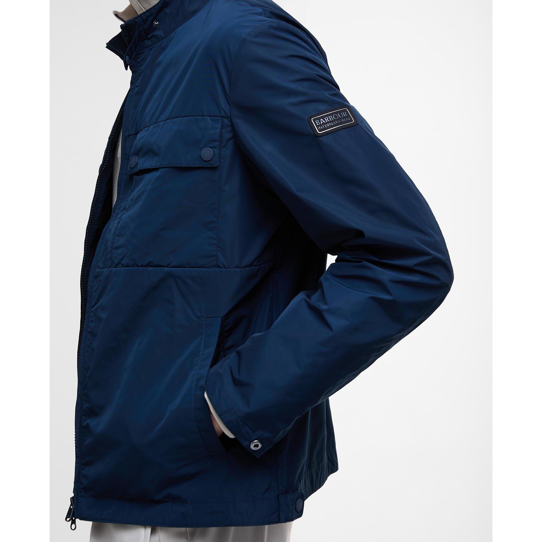 Navy NY51 - Barbour International - Men's Gorley Long Sleeve Tailored Fit Field Jacket - 6