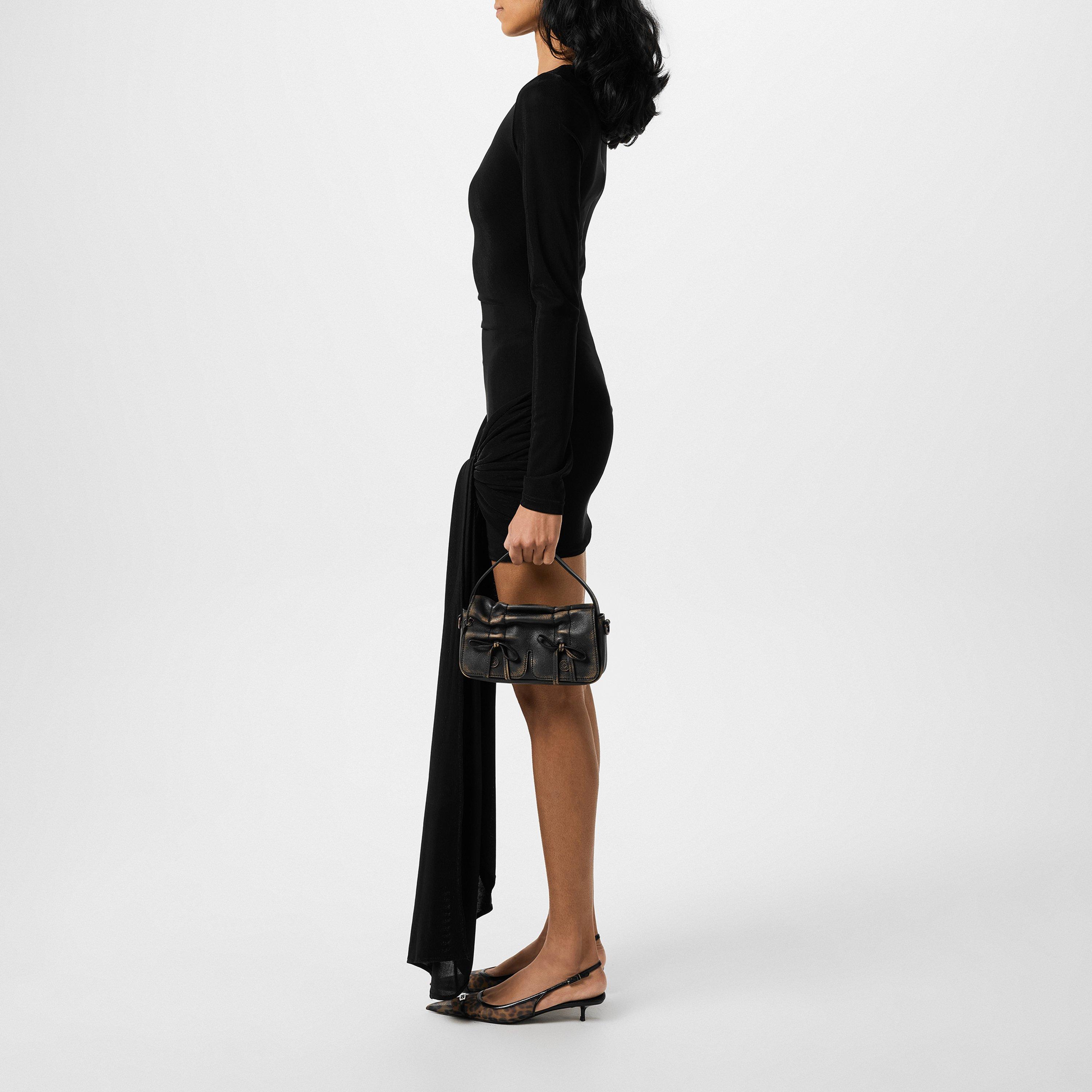 Black - Bardot - Cassidy Tie Front Dress - 2